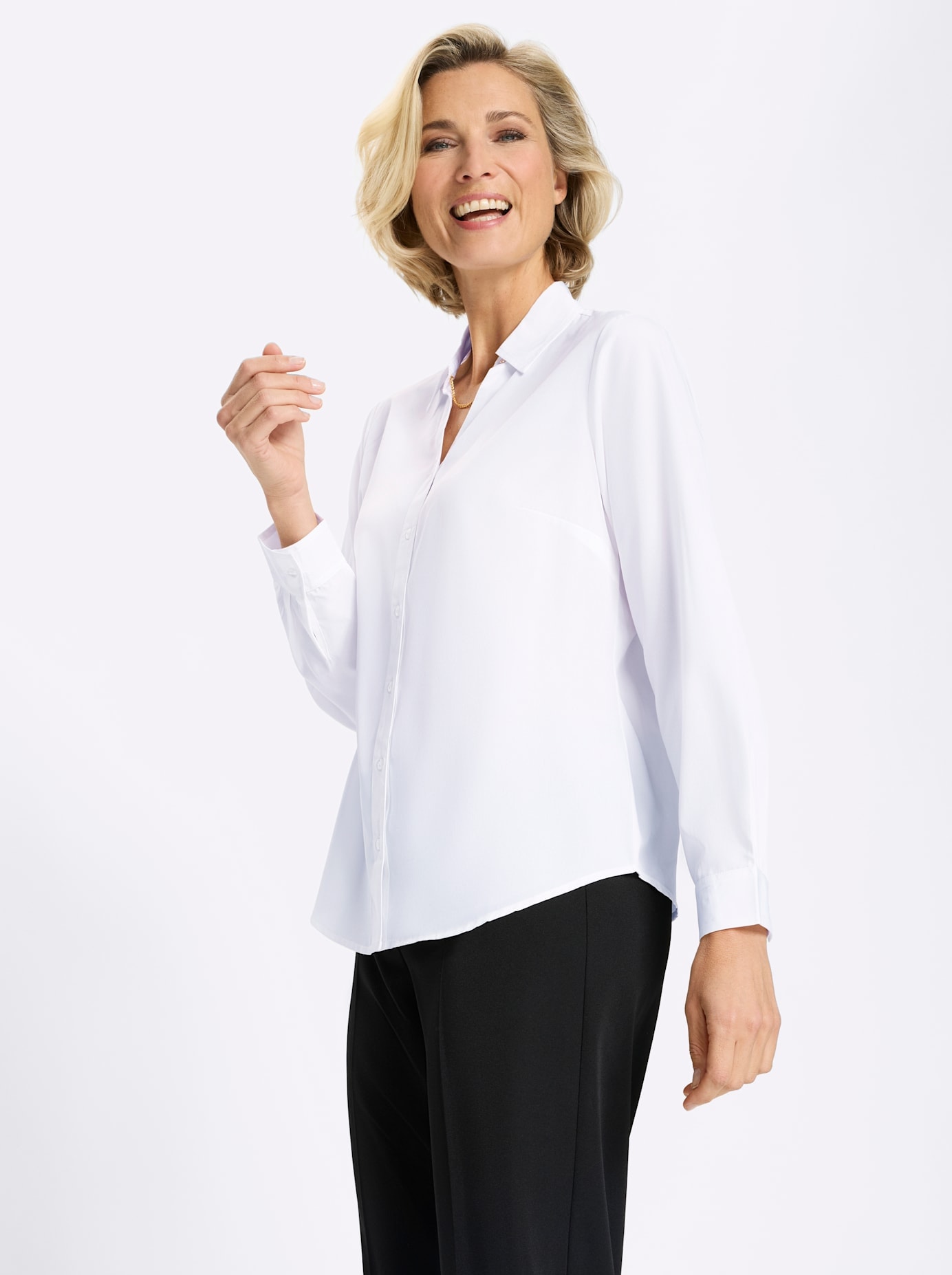 Classic Basics Langarmbluse