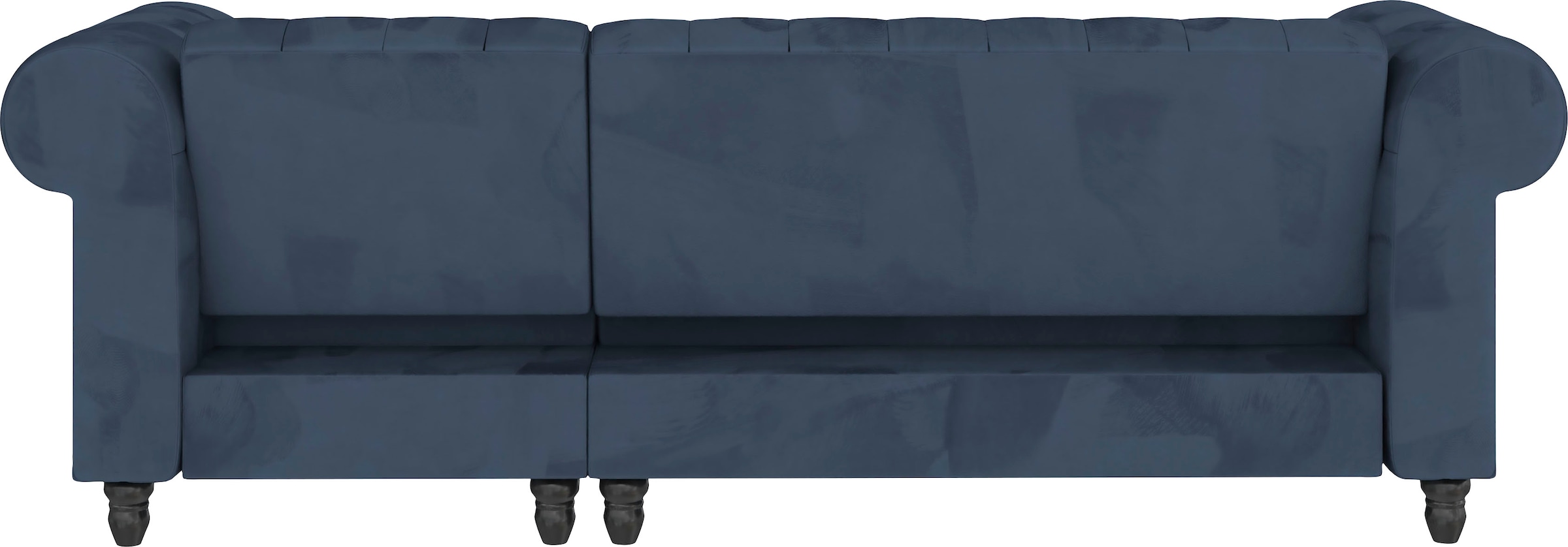 Dorel Home Ecksofa »Felix, L-Form, 241 cm (Liegefl.108x195 cm), Recamiere tauschbar,« verstellb. Rückenlehne, Bett-Funktion, Velours, Kunstleder, Vintage