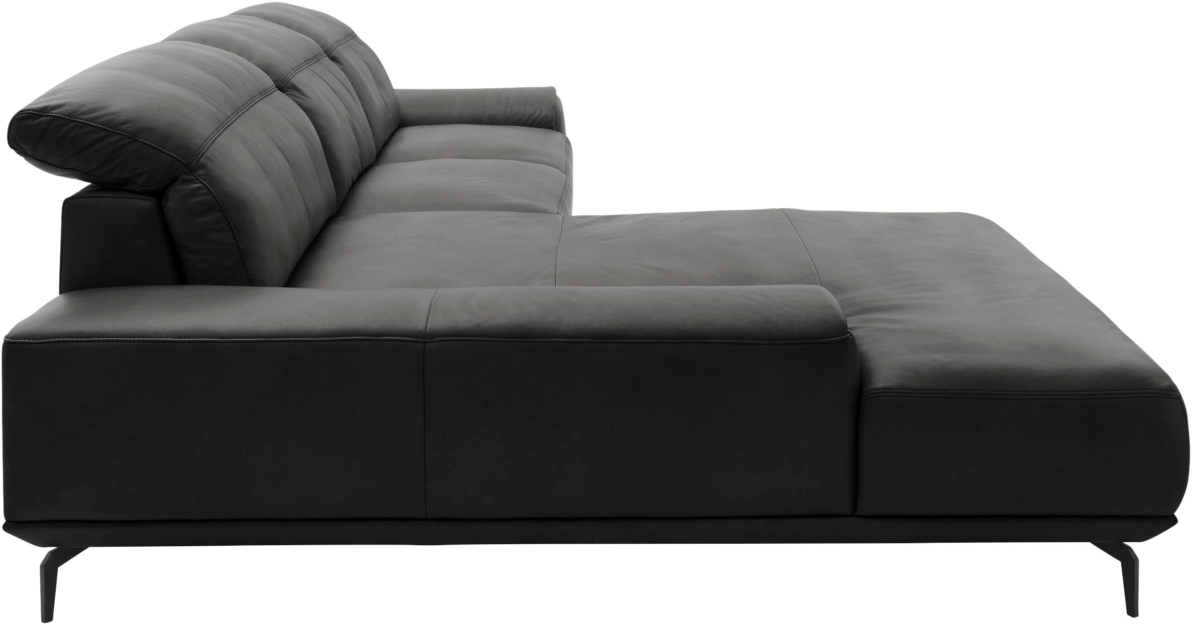 Musterring Wohnlandschaft »MR 2490«, Fuß schwarz, Sitzhöhe 48cm, wahlweise mit Funktionen, Maße 342x207 cm