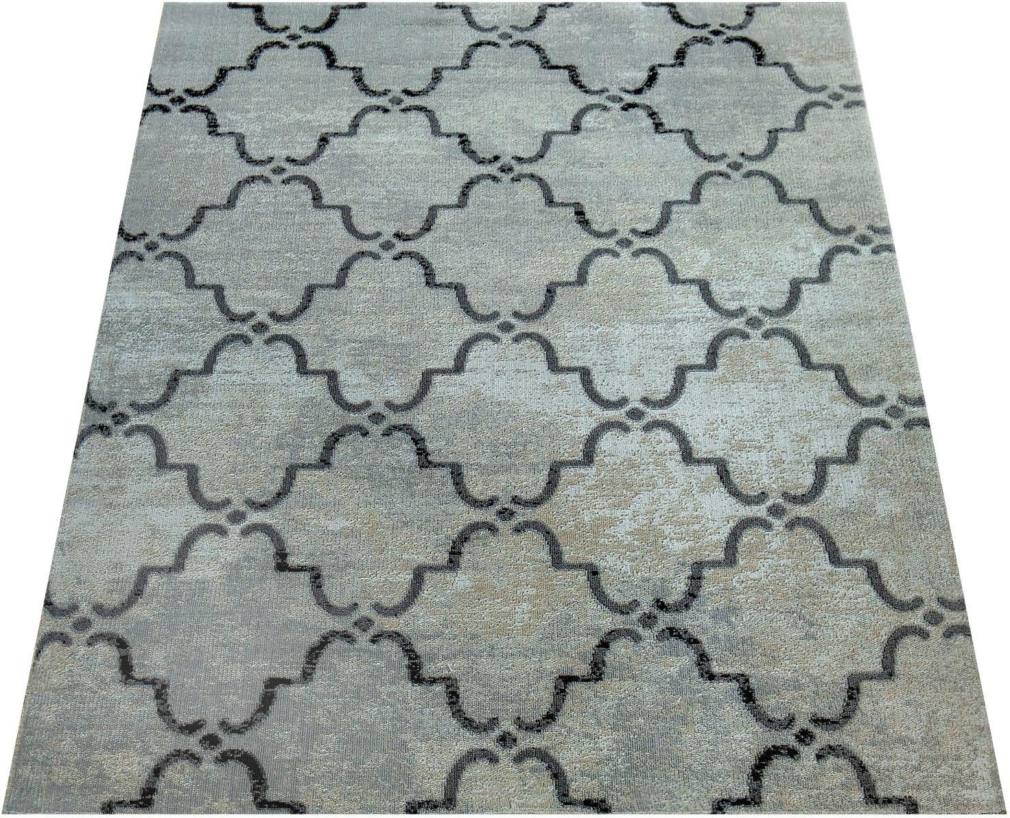 Paco Home Teppich »Artigo 411«, rechteckig, 4 mm Höhe, In- und Outdoor geeignet, Vintage Design, Wohnzimmer