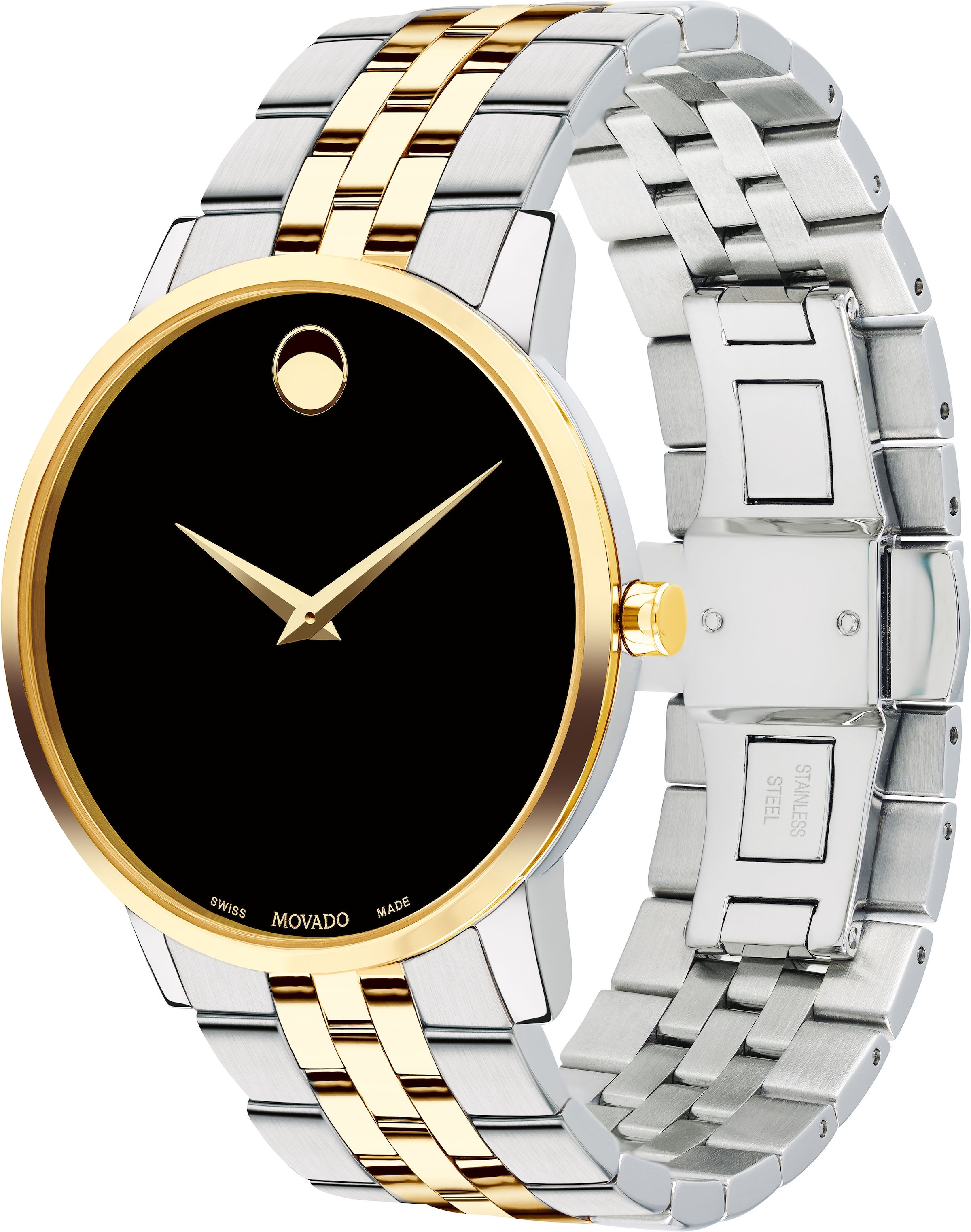 MOVADO Schweizer Uhr »Museum Classic, 0607200«, Quarzuhr, Armbanduhr, Herrenuhr, Swiss Made, bicolor