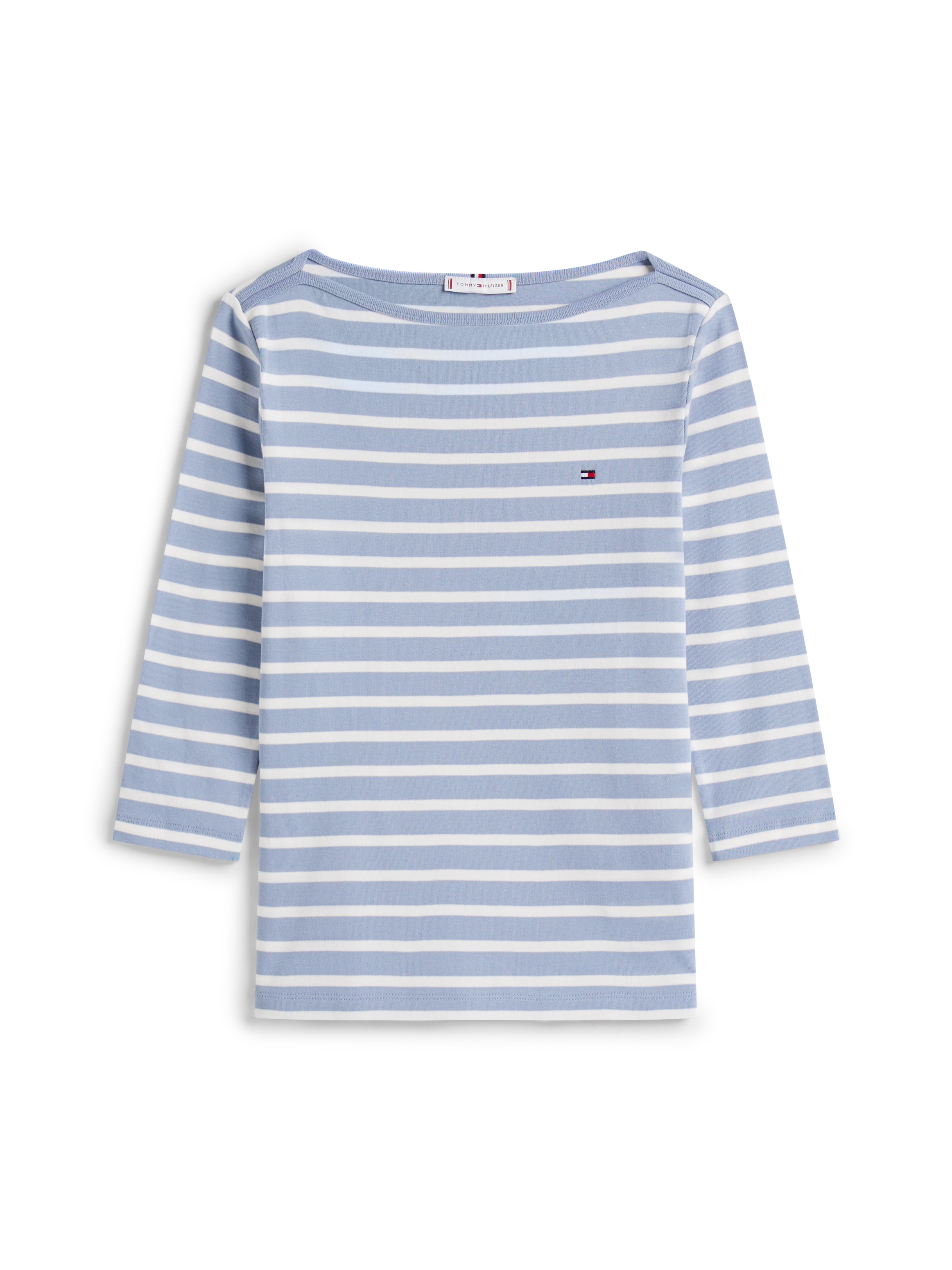 Tommy Hilfiger 3/4-Arm-Shirt »NEW CODY SLIM BOAT-NK 3/4SLV mit U-Boot und Streifen« gestreift, casual, slim fit, Baumwolle, U-Boot-Ausschnitt