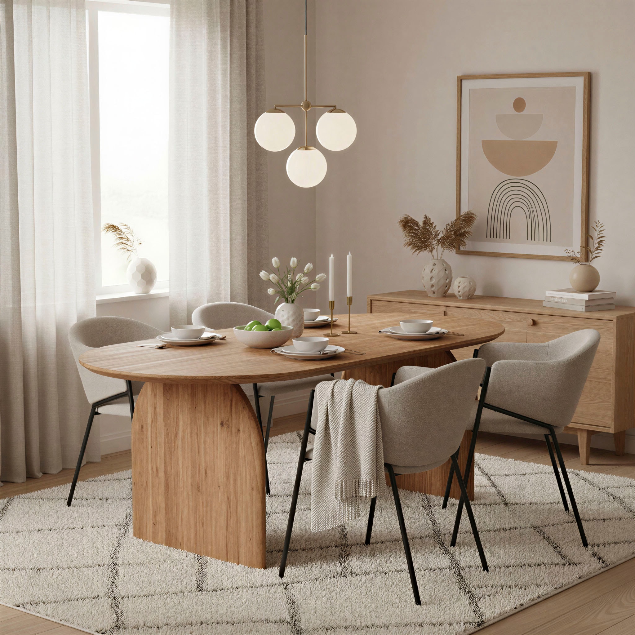 SIT Esstisch »ACACIA WAVE« 1 Stk. tlg. mit ausgeprägter Maserung