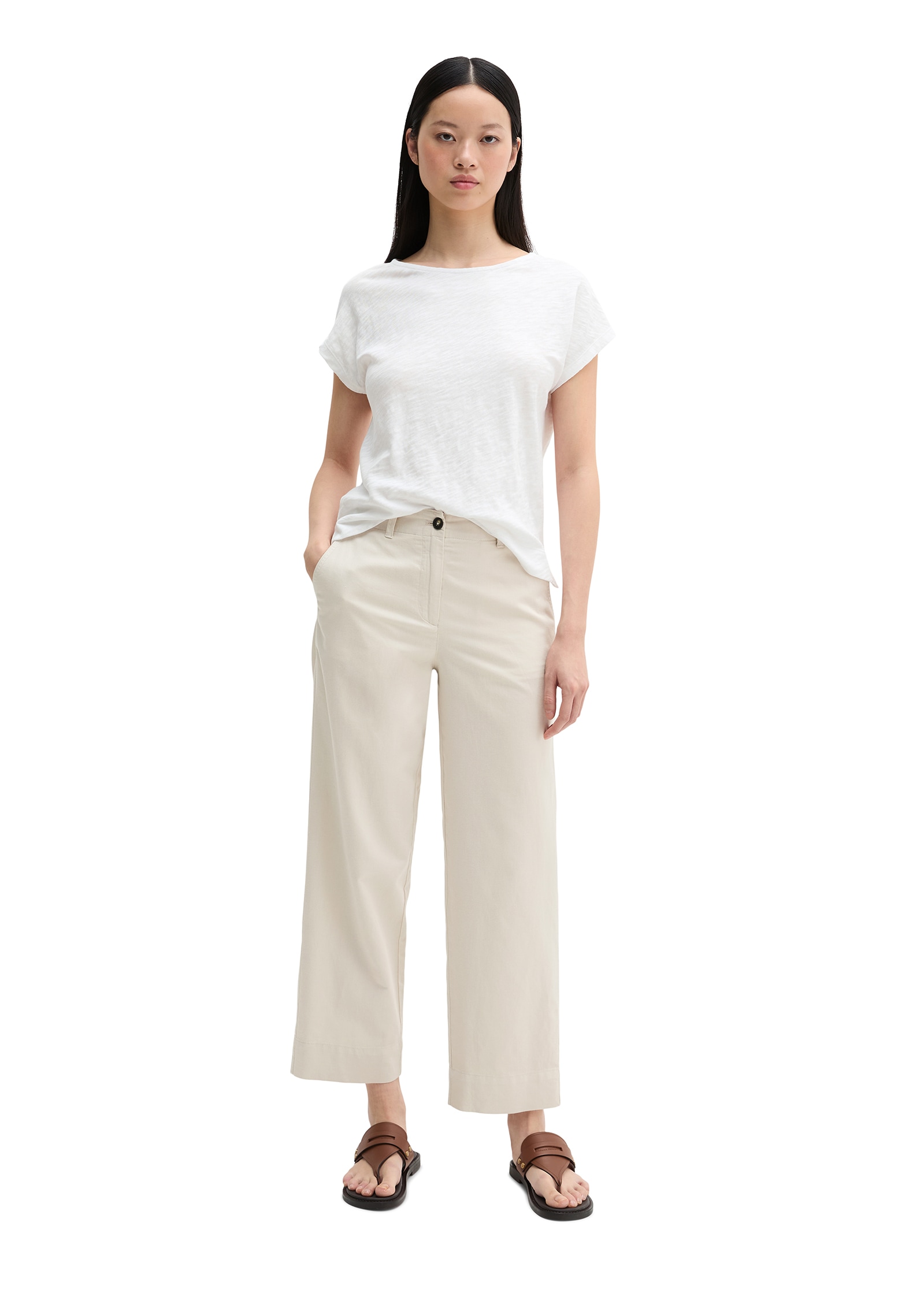 Marc O'Polo T-Shirt regular aus weichem Baumwoll-Slub-Jersey