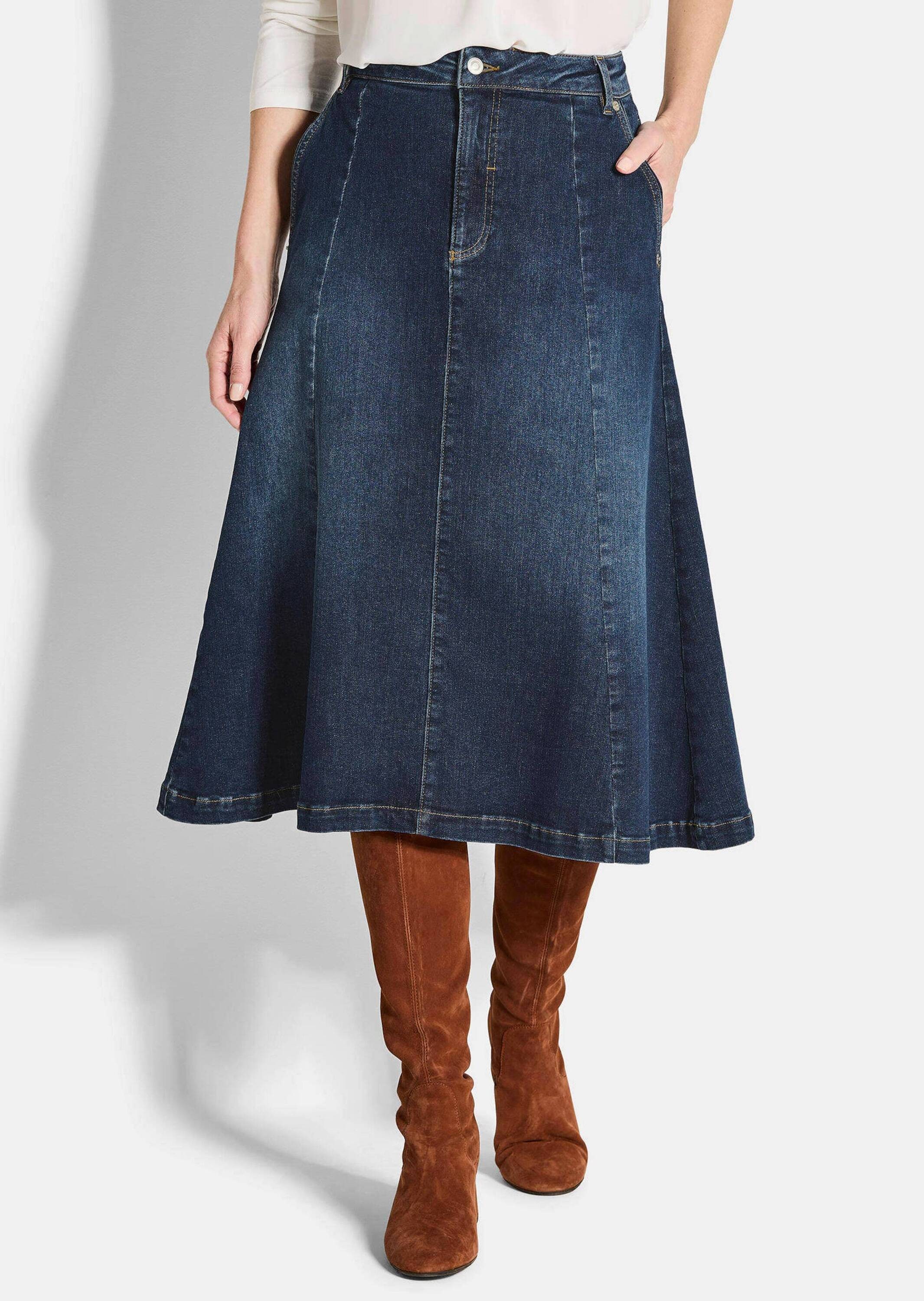 GOLDNER Jeansrock »Kurzgröße Bequemer Denim-Rock mit Formbund«