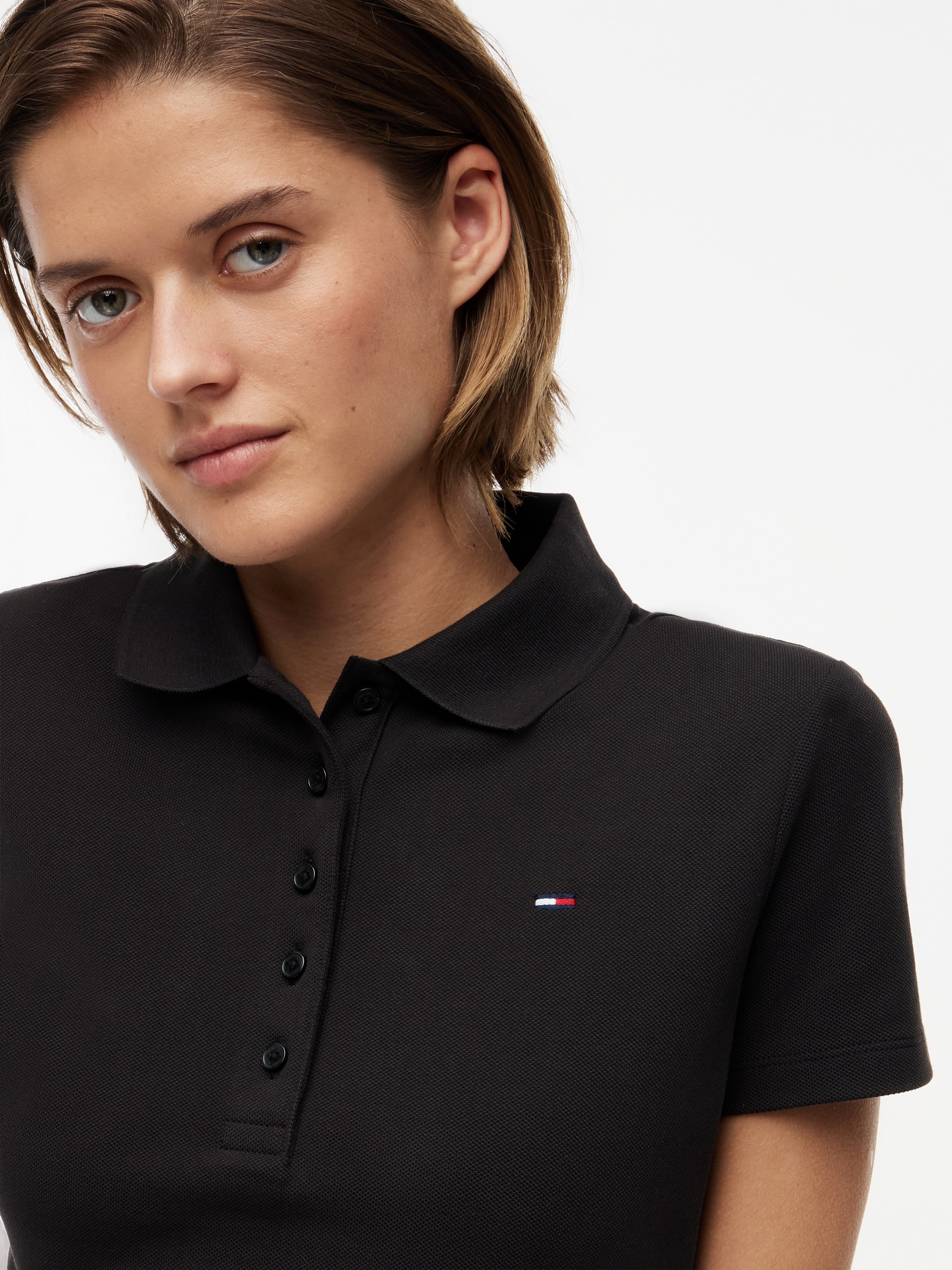 Tommy Jeans Poloshirt »TJW SLIM ESSENTIAL SS POLO« Baumwollmischung, slim fit