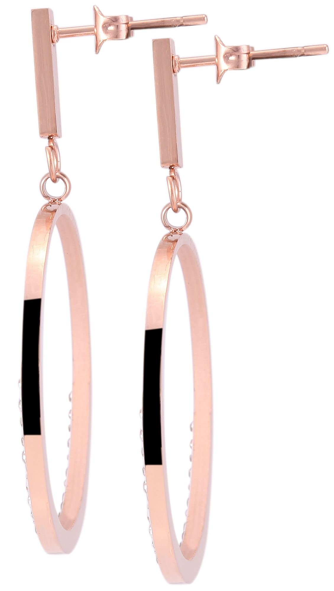 Adelia´s Paar Ohrstecker »Damen Ohrringe ¿ Ohrstecker aus Edelstahl mit Strass Steinchen«