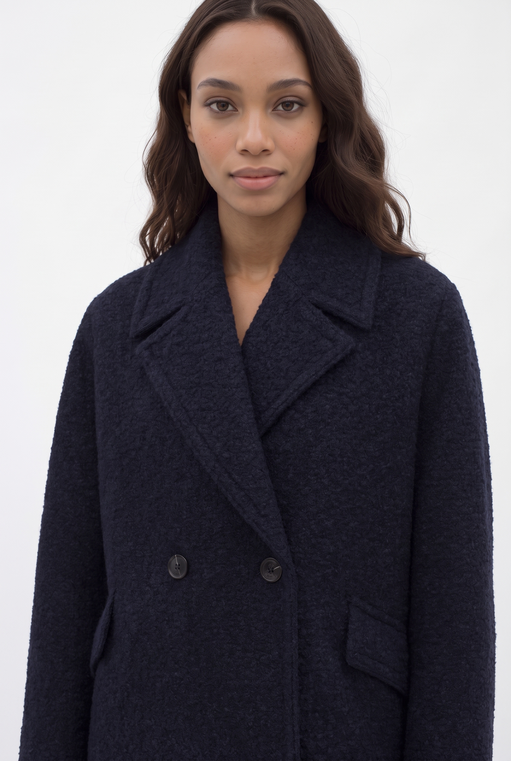 BOSS ORANGE Kurzmantel »Caban Premium Damenmode« mit Wolle, Loose Fit