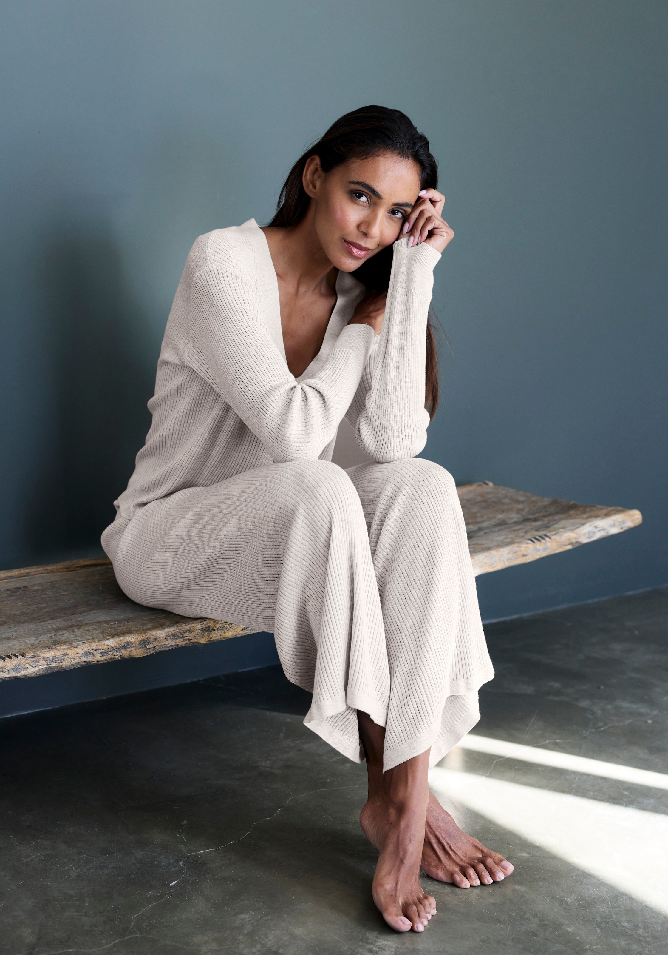 French Connection Cardigan »- Loungejacke - Strickjacke« Weiche Ripp-Qualität, Home- und Loungewear