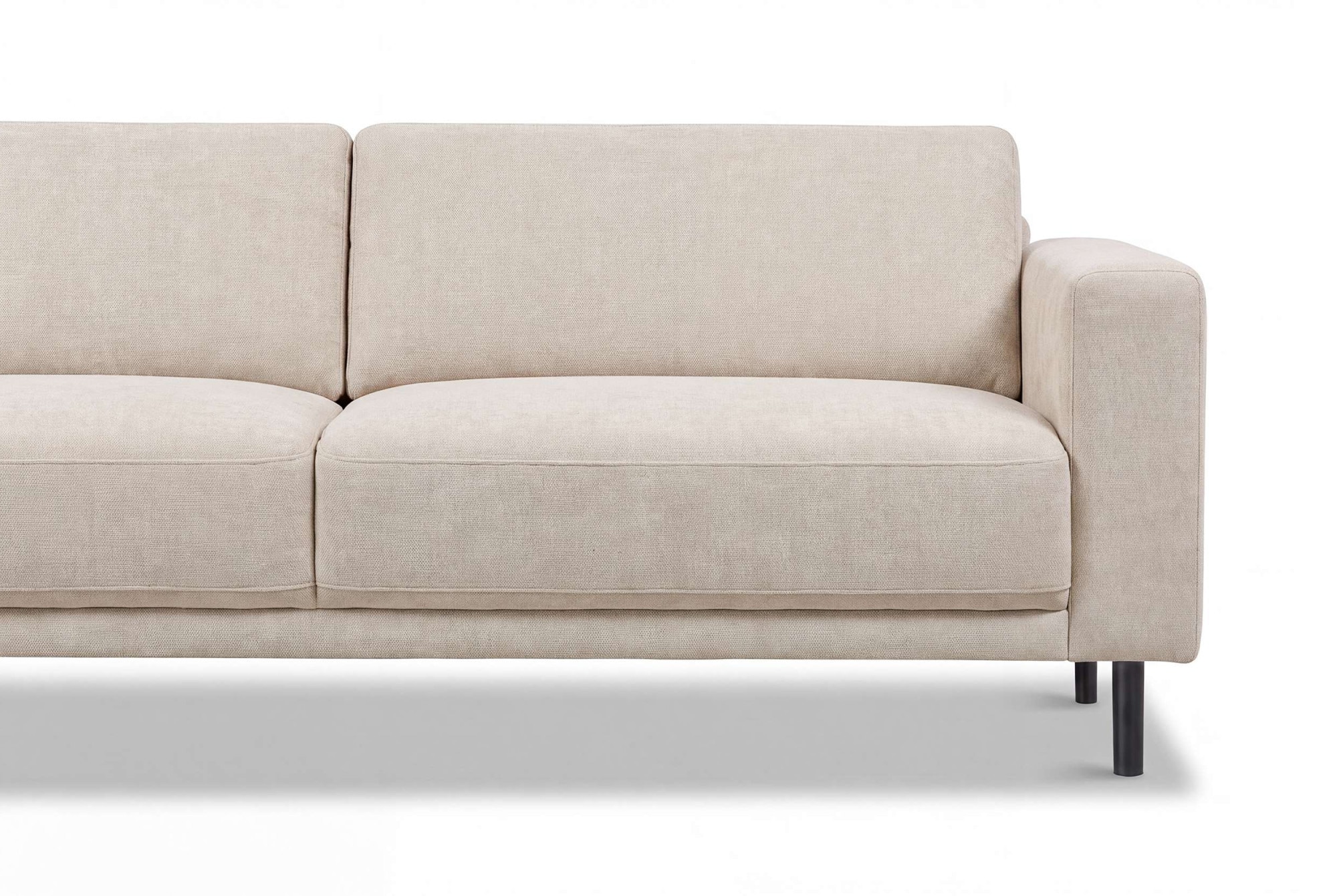 OTTO home Ecksofa »Sveeva, L-Form, B.288 cm, schwarze Metallfüße« langlebiger Strukturstoff, mit Wellenunterfederung, viele Farben