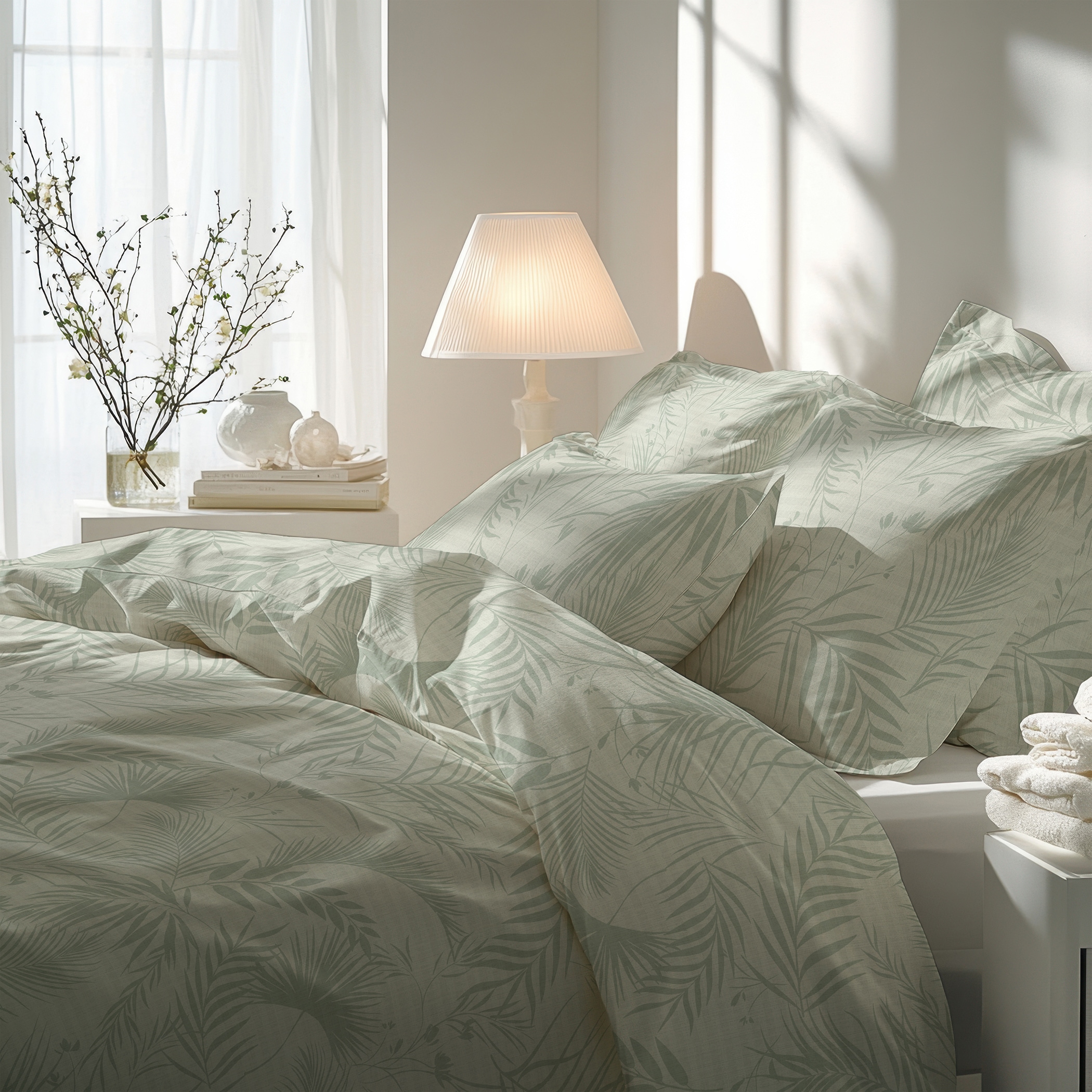 Florella Kinderbettwäsche »»Eliora lind« Soft-Touch Seersucker,  50% Baumwolle, 50% Viskose«