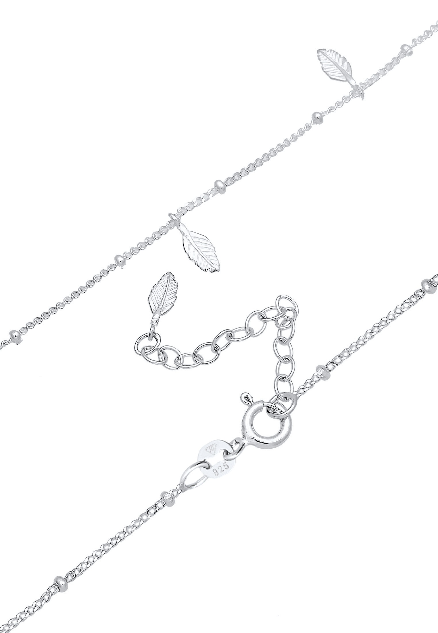 Elli Choker »Halskette Choker Kugelkette Federn Boho 925 Sterling Silber«