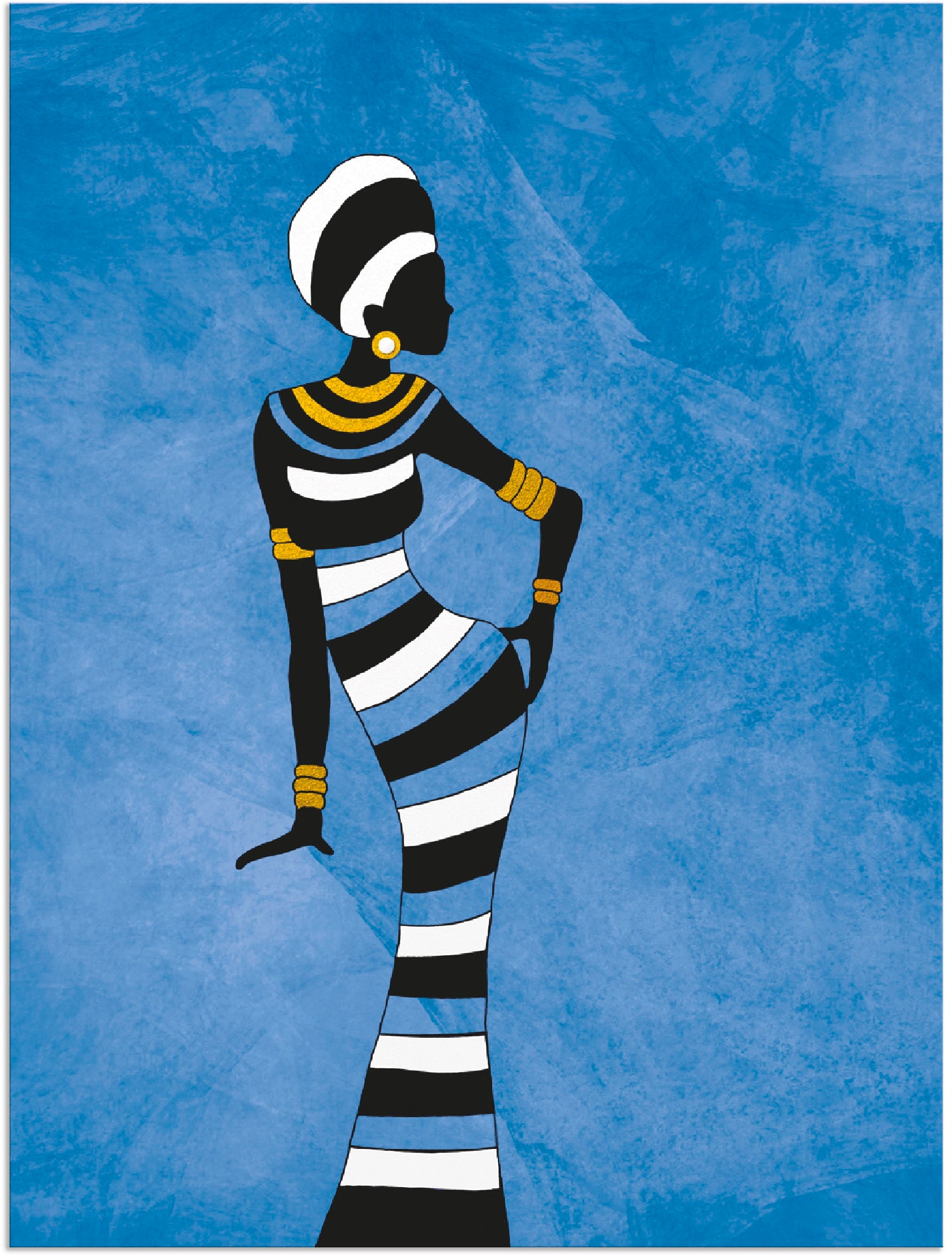 Artland Wandbild »Afrikanische Frau«, Frau, (1 St.), in vielen Größen & Produktarten - Alubild / Outdoorbild für den Außenbereich, Leinwandbild, Poster, Wandaufkleber / Wandtattoo auch für Badezimmer geeignet