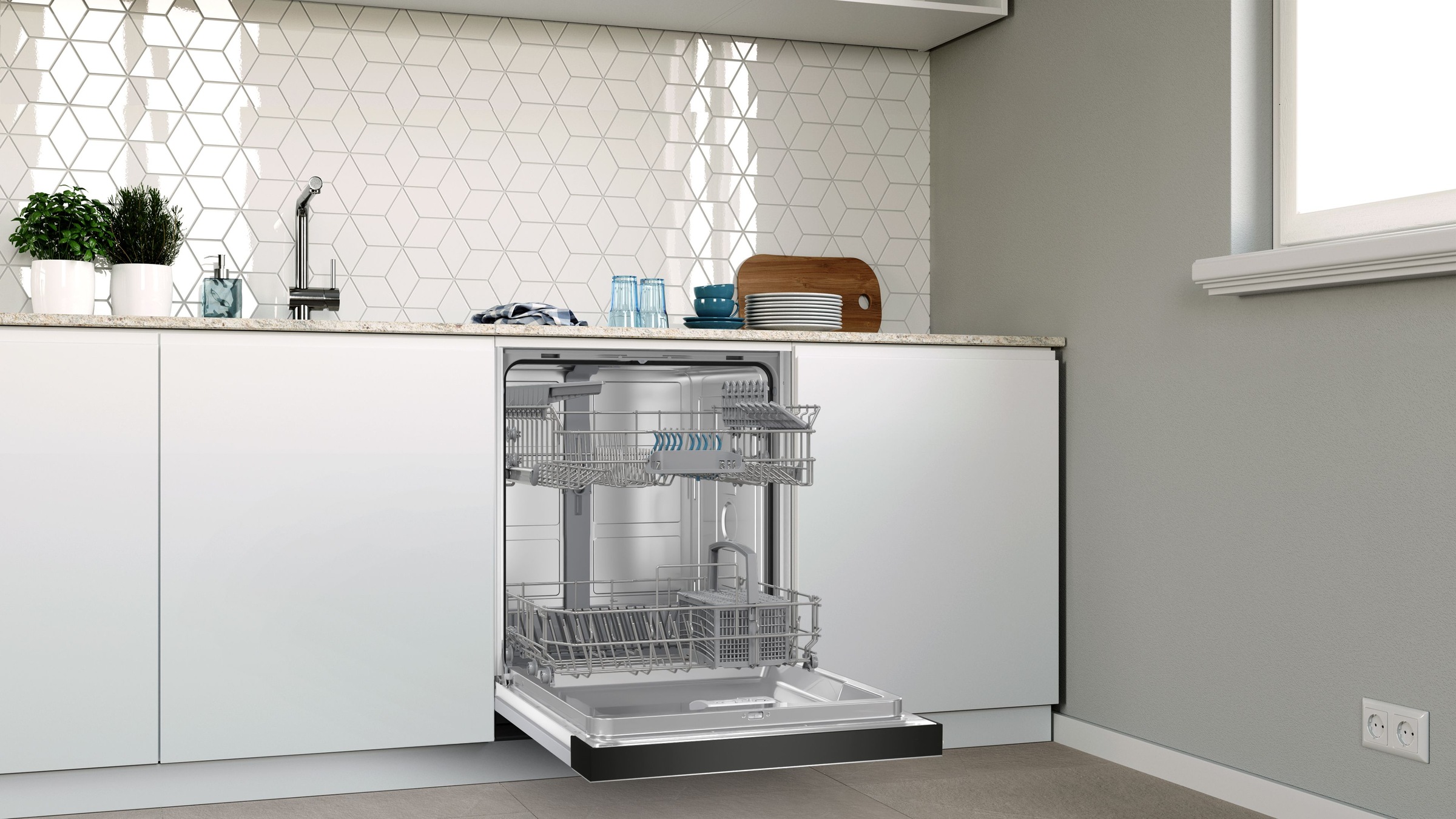 Constructa teilintegrierbarer Geschirrspüler »CG5IS03ITE«, 13 Maßgedecke