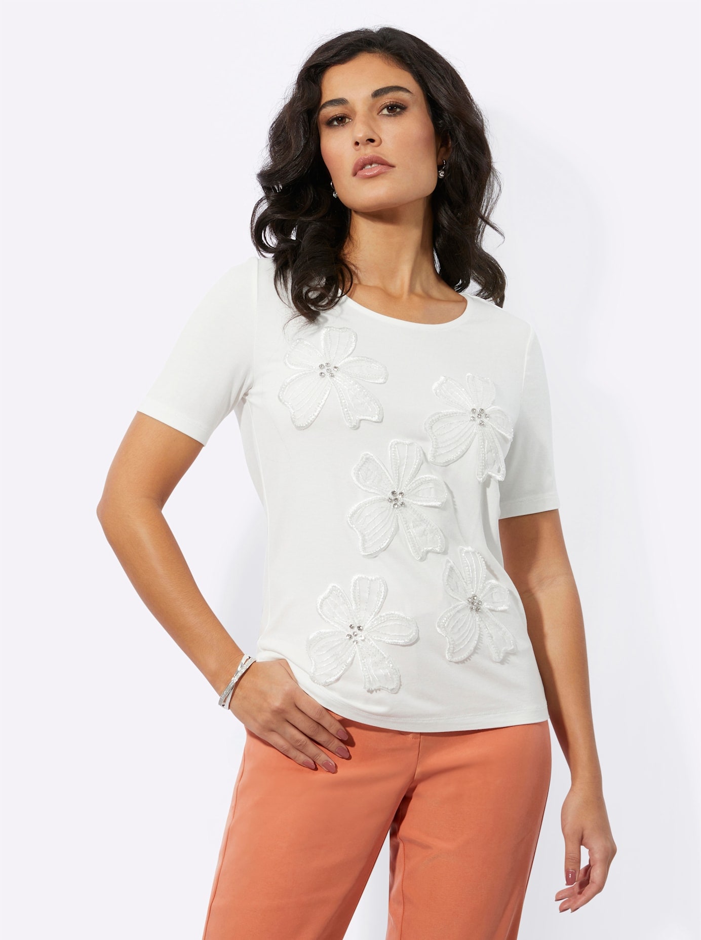 creation L Rundhalsshirt »Shirt«, (1 tlg.)