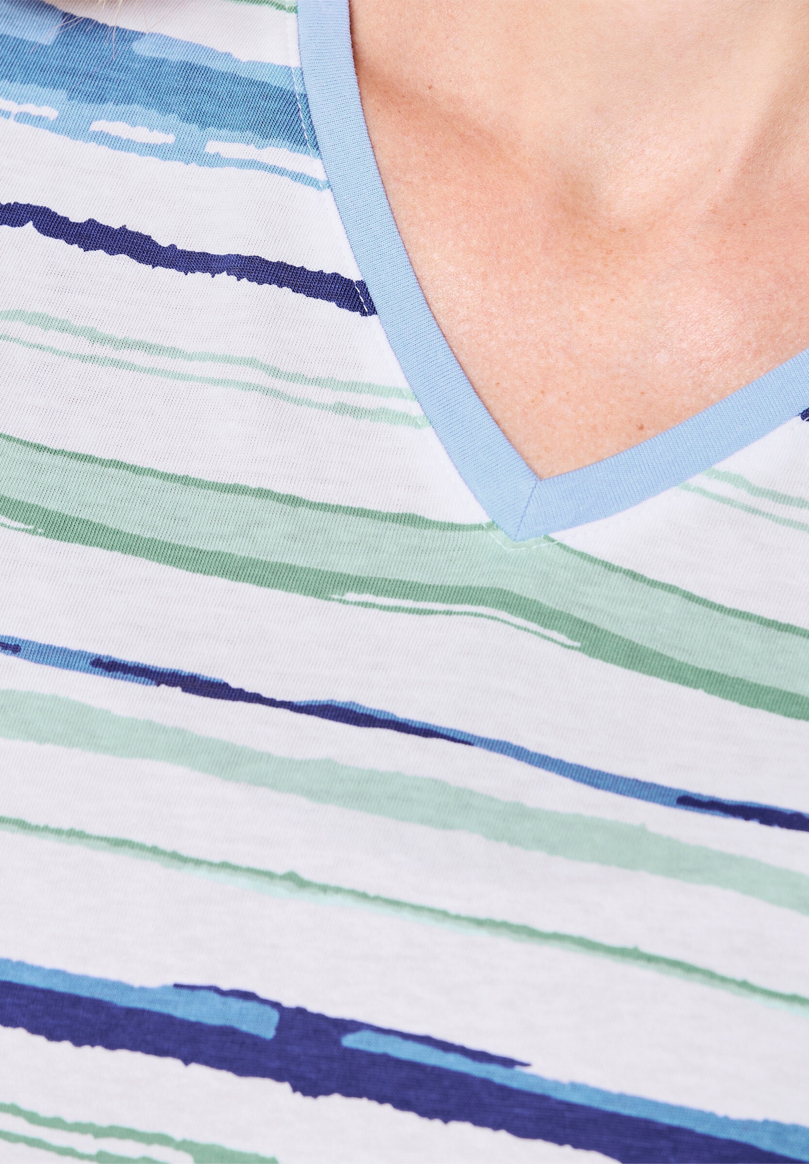 Witt Schlafanzug »Schlafanzug-Shirt Schlafanzugshirt mit Streifen« 1 Stk.