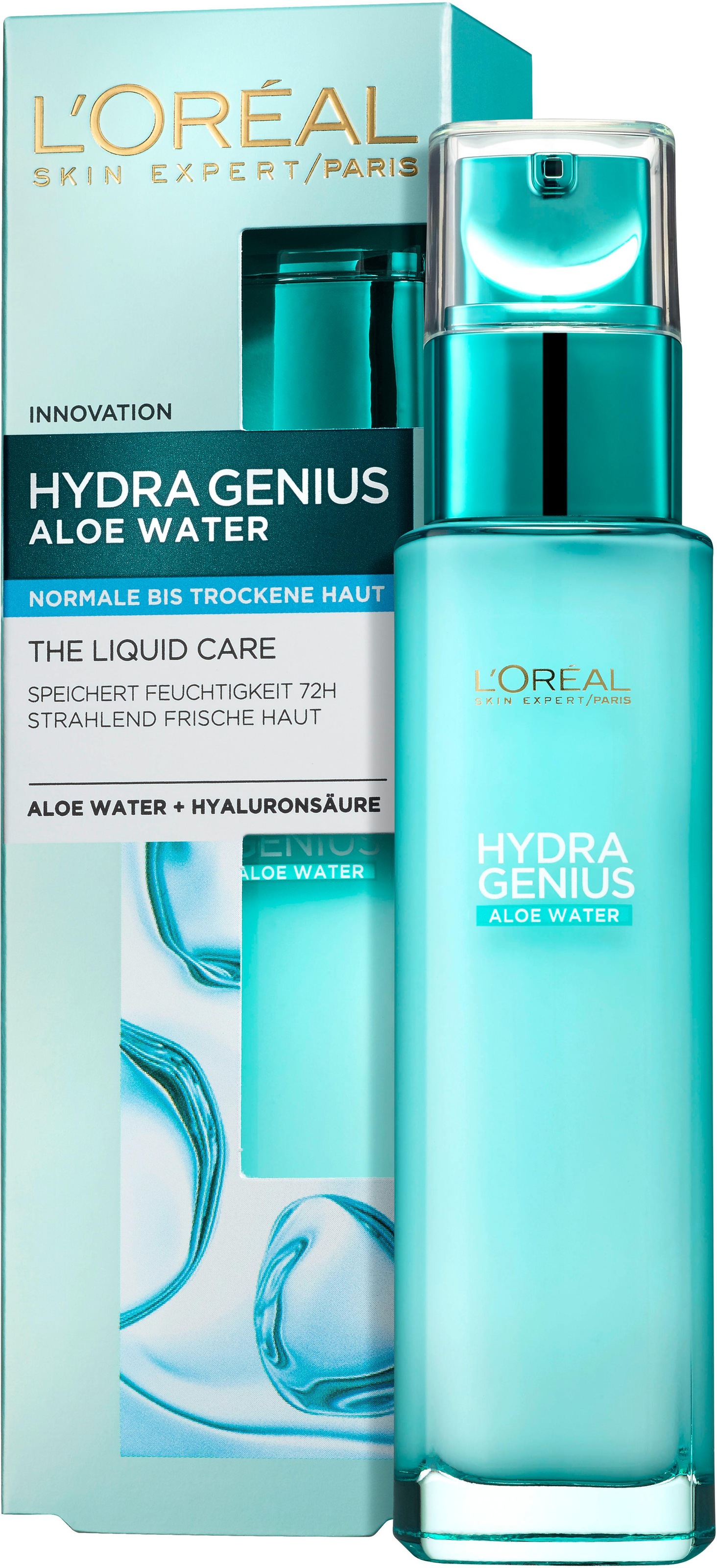 L'ORÉAL PARIS Gesichtsfluid »Hydra Genius Aloe Aqua«, für normale bis  trockene Haut im OTTO Online Shop