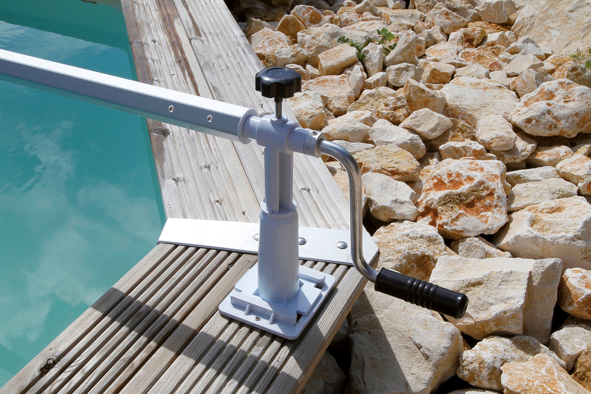Ubbink Planenaufroller »Aufrollvorrichtung XTRA«, für Pools mit Rändern aus Holz, Rohren, Metall oder Beton