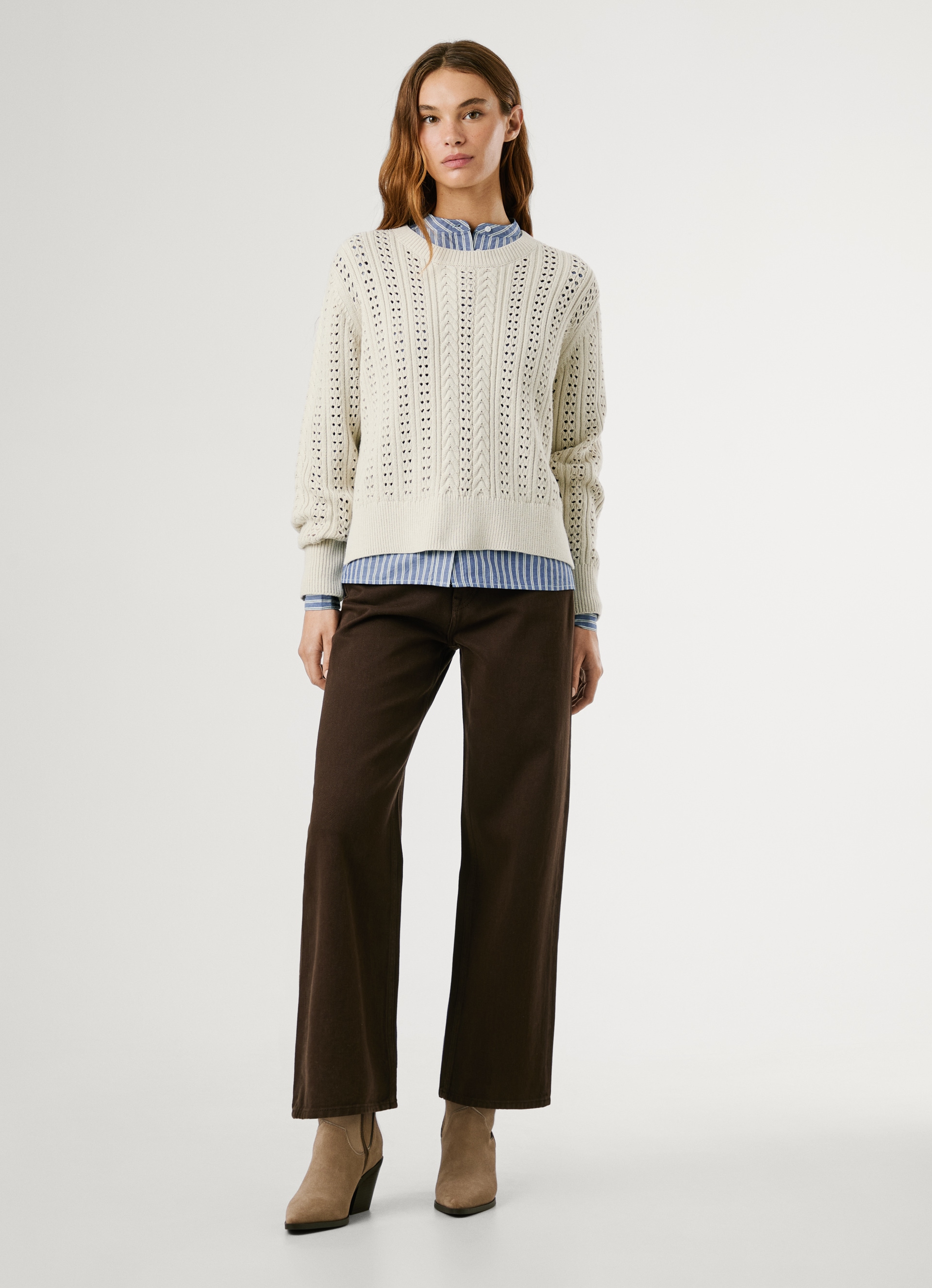 Pepe Jeans Strickpullover »CANDIDE«, mit Lochmuster