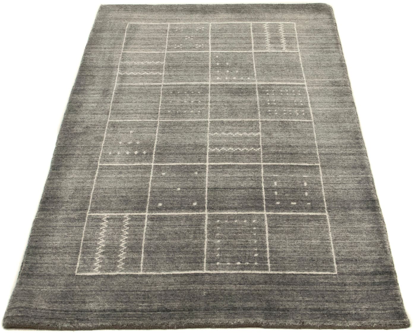 morgenland Wollteppich »Vintage Teppich handgeknüpft schwarz«, rechteckig, Vintage Design