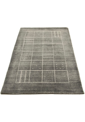 Wollteppich »Vintage Teppich handgeknüpft schwarz«, rechteckig