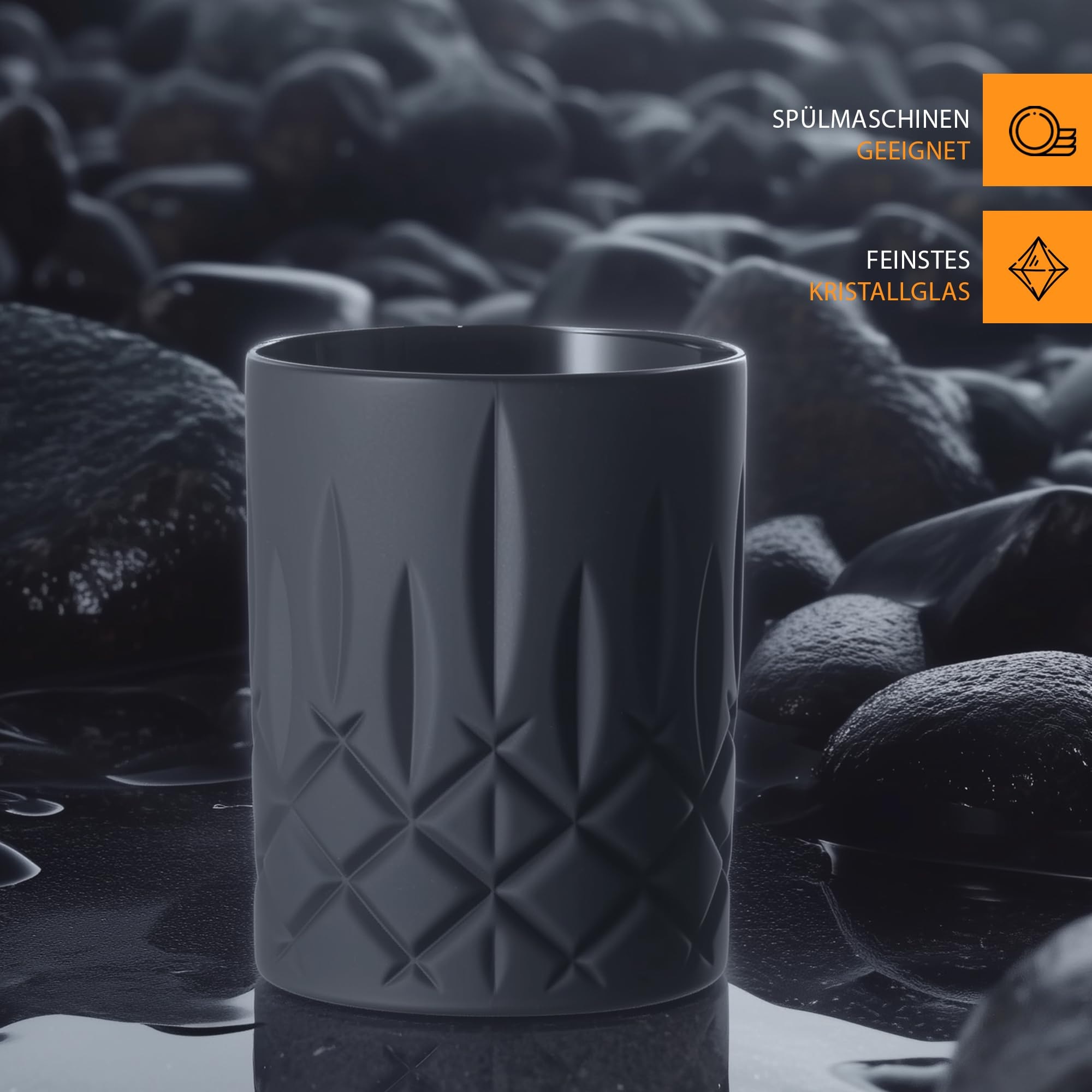 Nachtmann Whiskyglas »Whiskygläser Noblesse Black Edition 295 ml 2er Set schwarz«