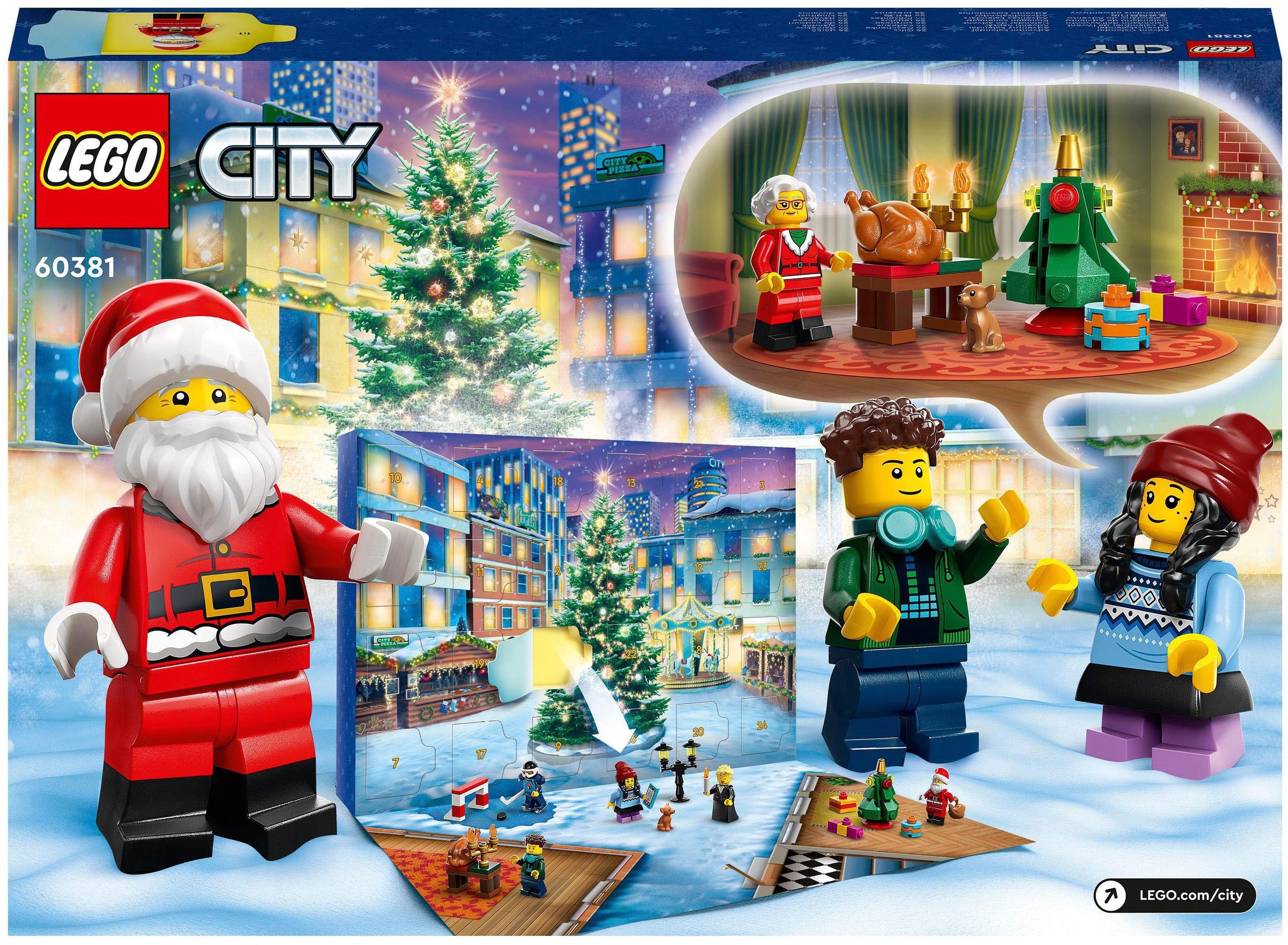LEGO® Spielzeug-Adventskalender »Spielbausteine, LEGO City 2023 (60381), LEGO® City«, ab 5 Jahren, Made in Europe
