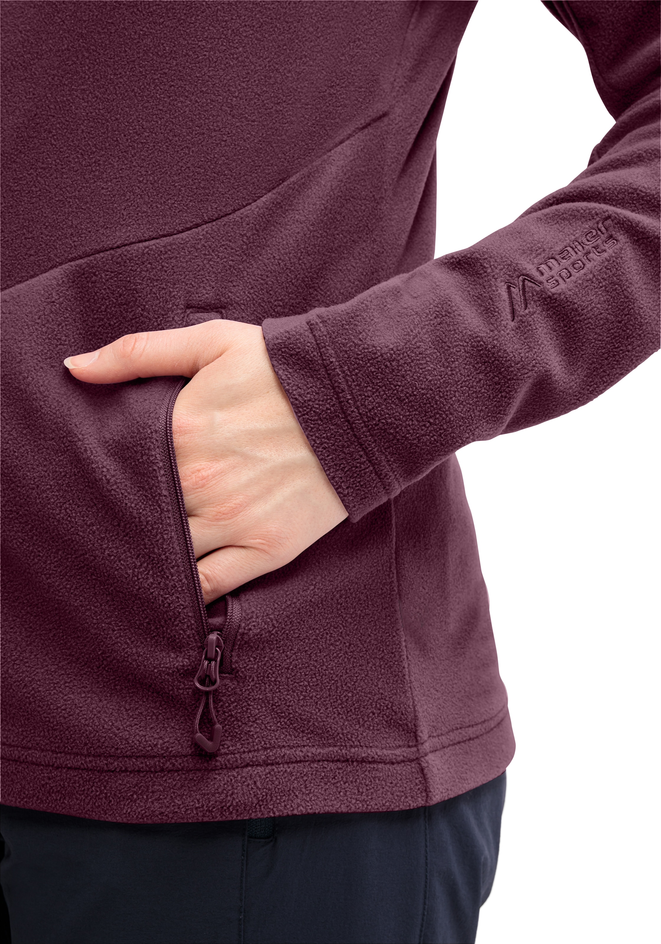 Maier Sports Fleecejacke »Denise Jacket W«, Damen Midlayer, atmungsaktiv schnelltrocknend, Full-Zip, Regular fit