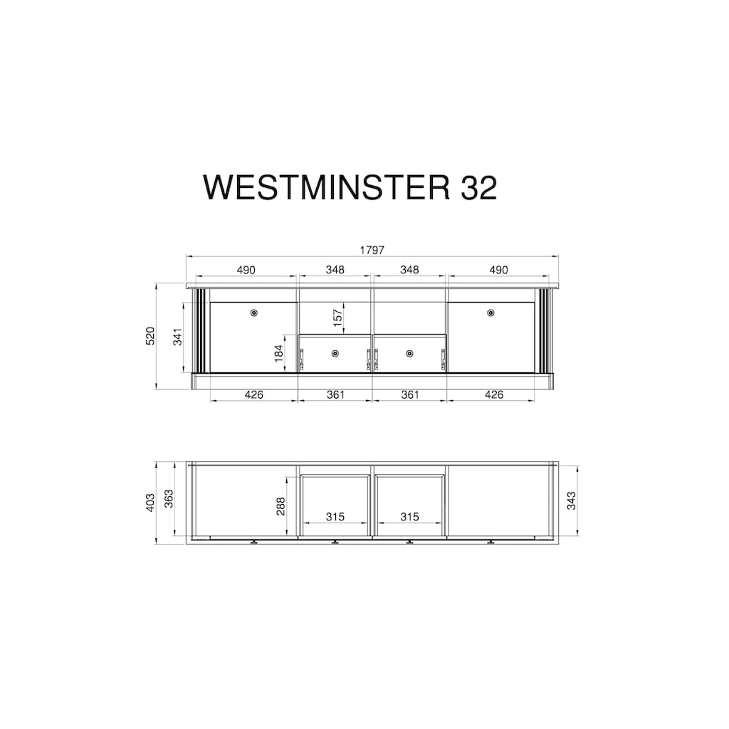 Home affaire Wohnwand »Westminster«, (Set, 2 St.), im romantischen Landhausstil