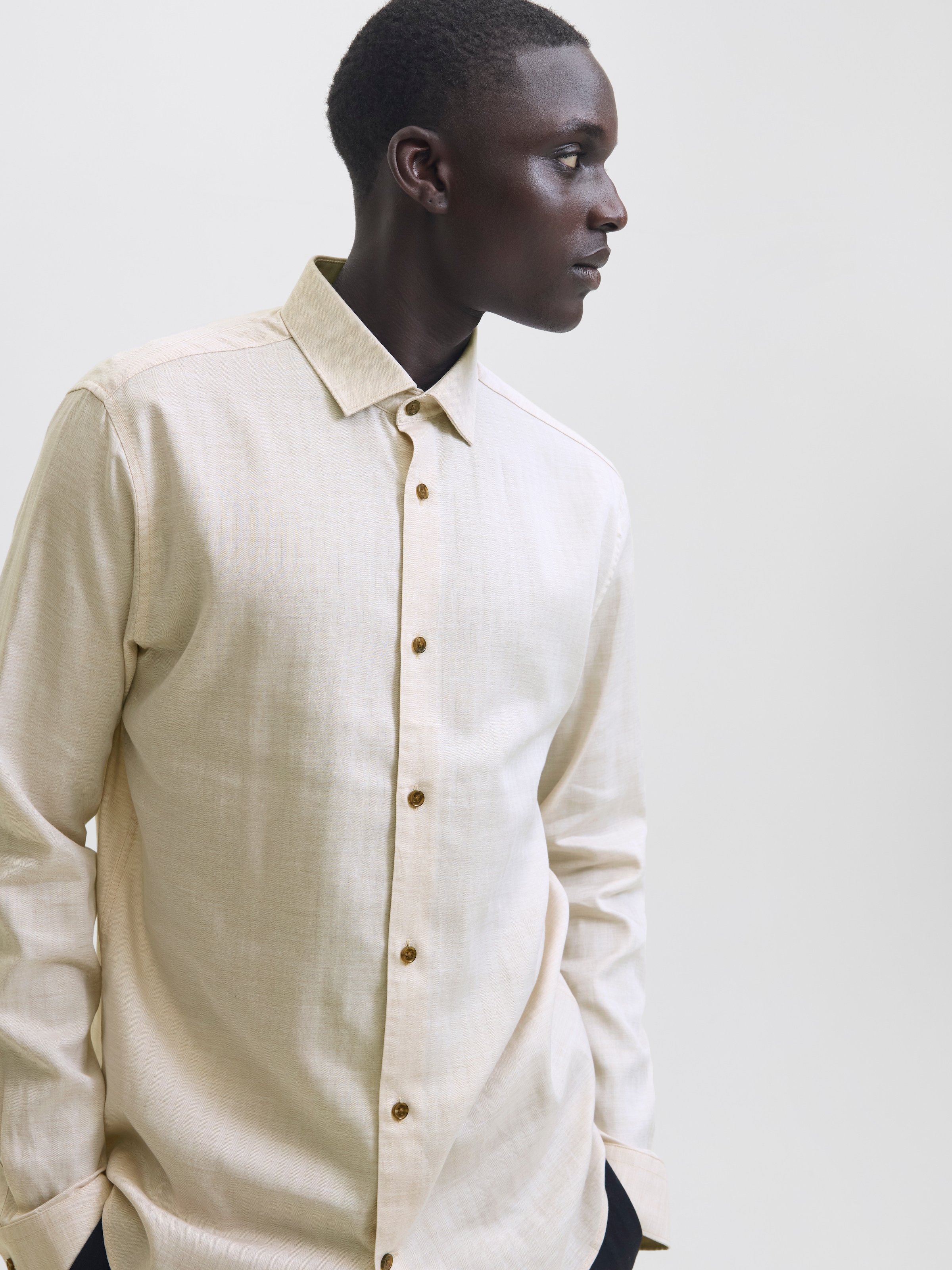 Jack & Jones Langarmhemd »JPRBLAPARKER MELANGE L/S SHIRT BF«