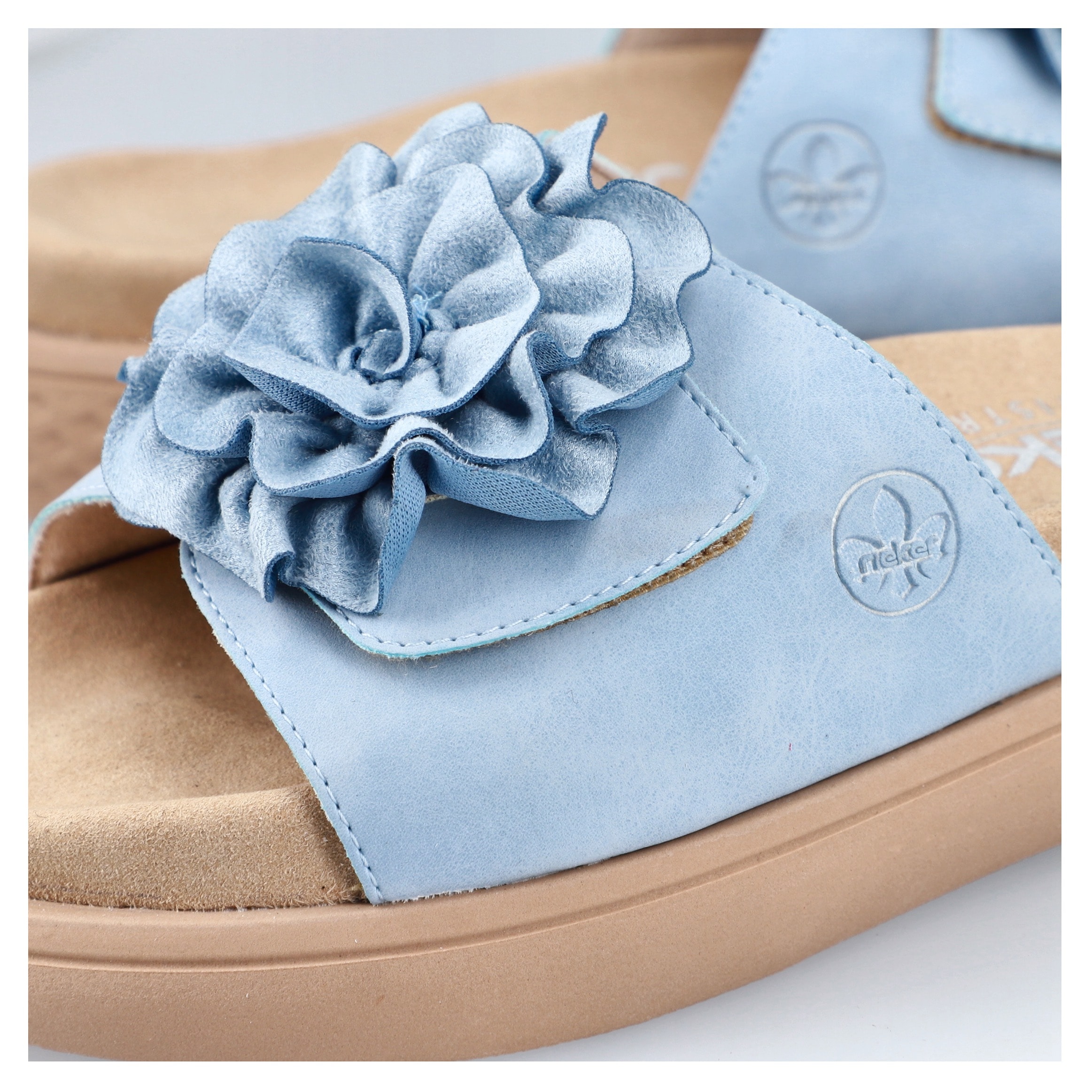 Rieker Pantolette  Sommerschuh, Hausschuh, Strandschuh mit bequemem Fußbett