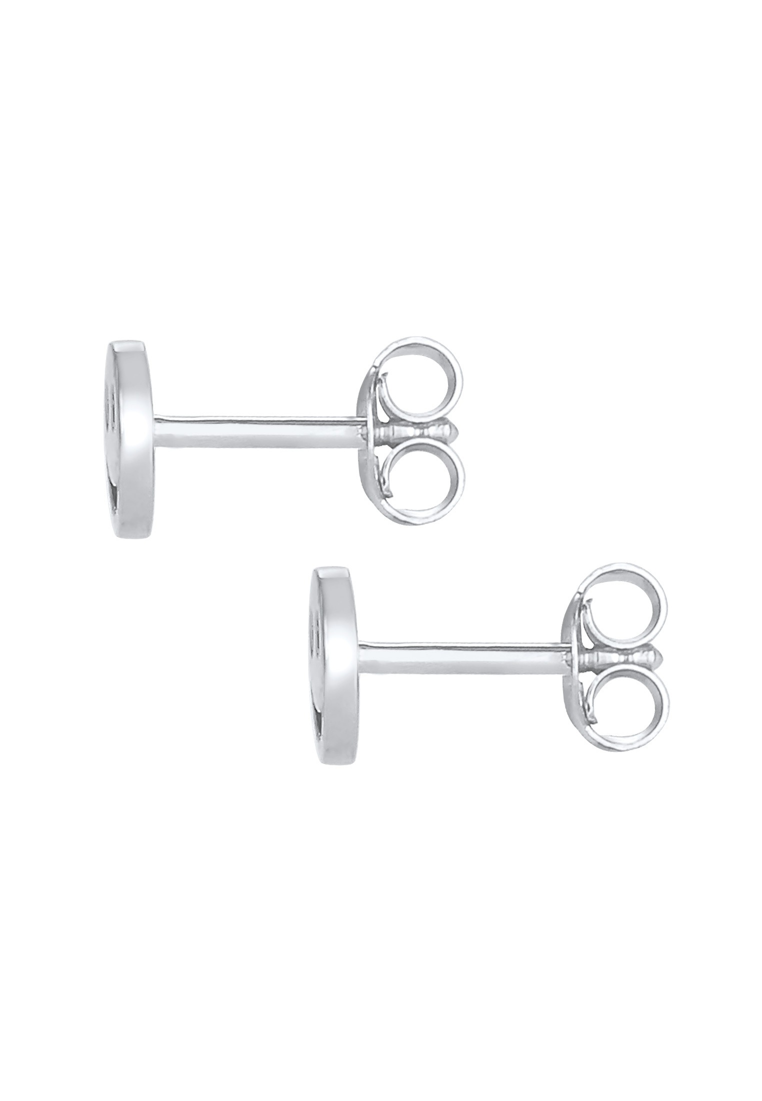 Elli Paar Ohrstecker »Ohrringe Kinder Plättchen Basic Trend 925 Silber«