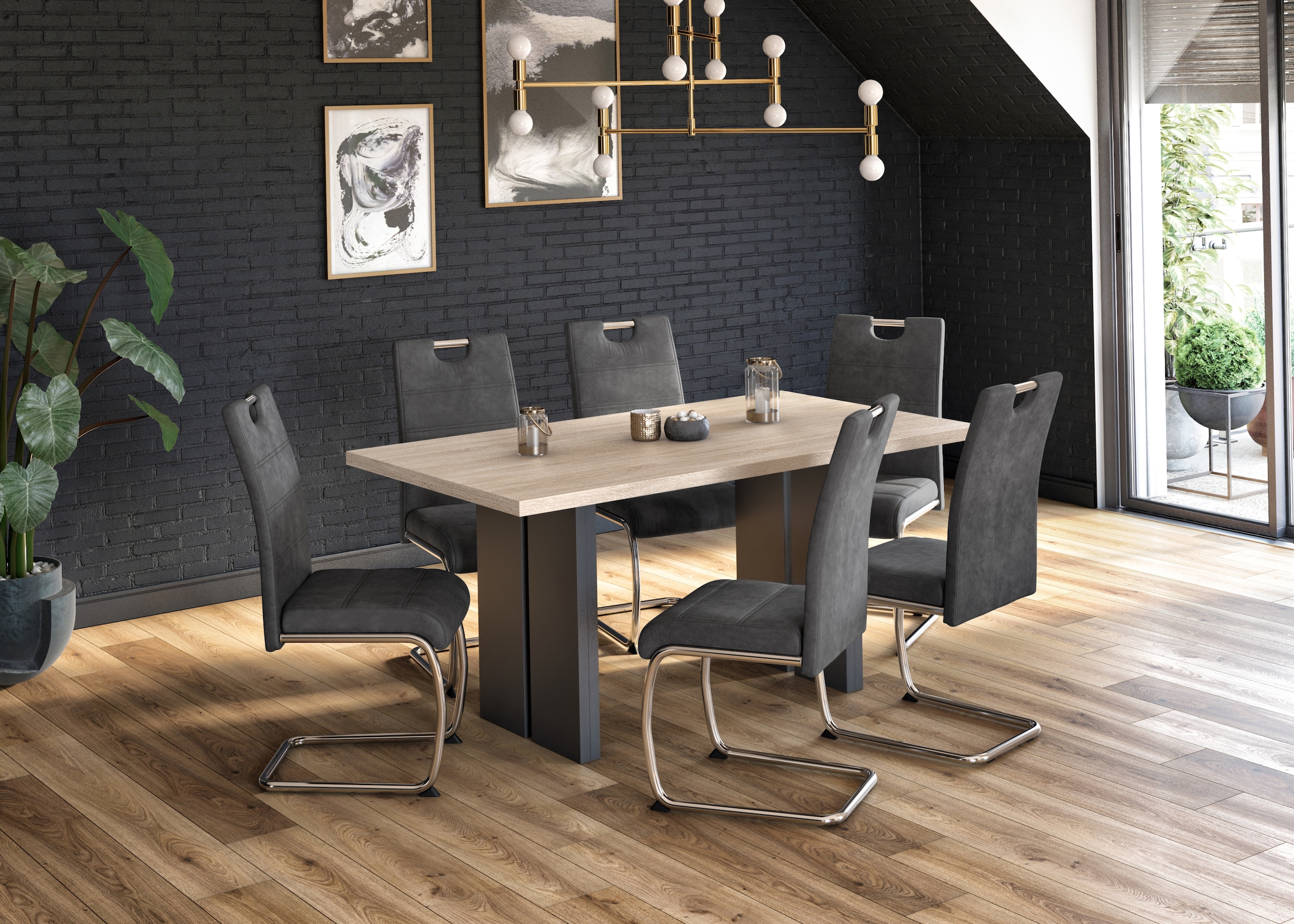 HELA Freischwinger »FLORA«, (Set), 2 St., Microfaser, 1, 2 oder 4 Stück, Freischwinger