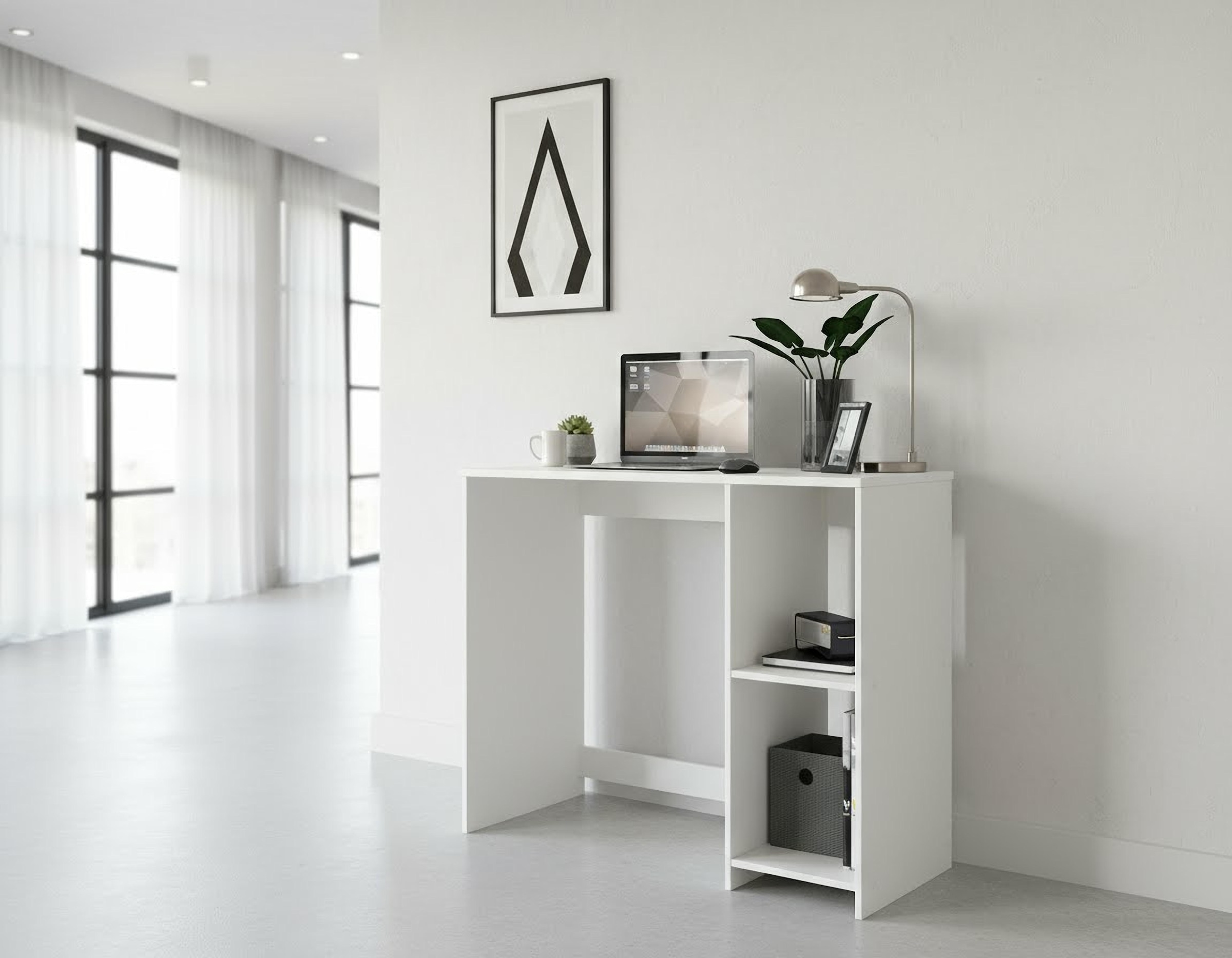 INOSIGN Schreibtisch »BAKAR, Laptoptisch, Computertisch,« 2 offene Fächer, platzsparend, Breite 80 x Tiefe 40 cm