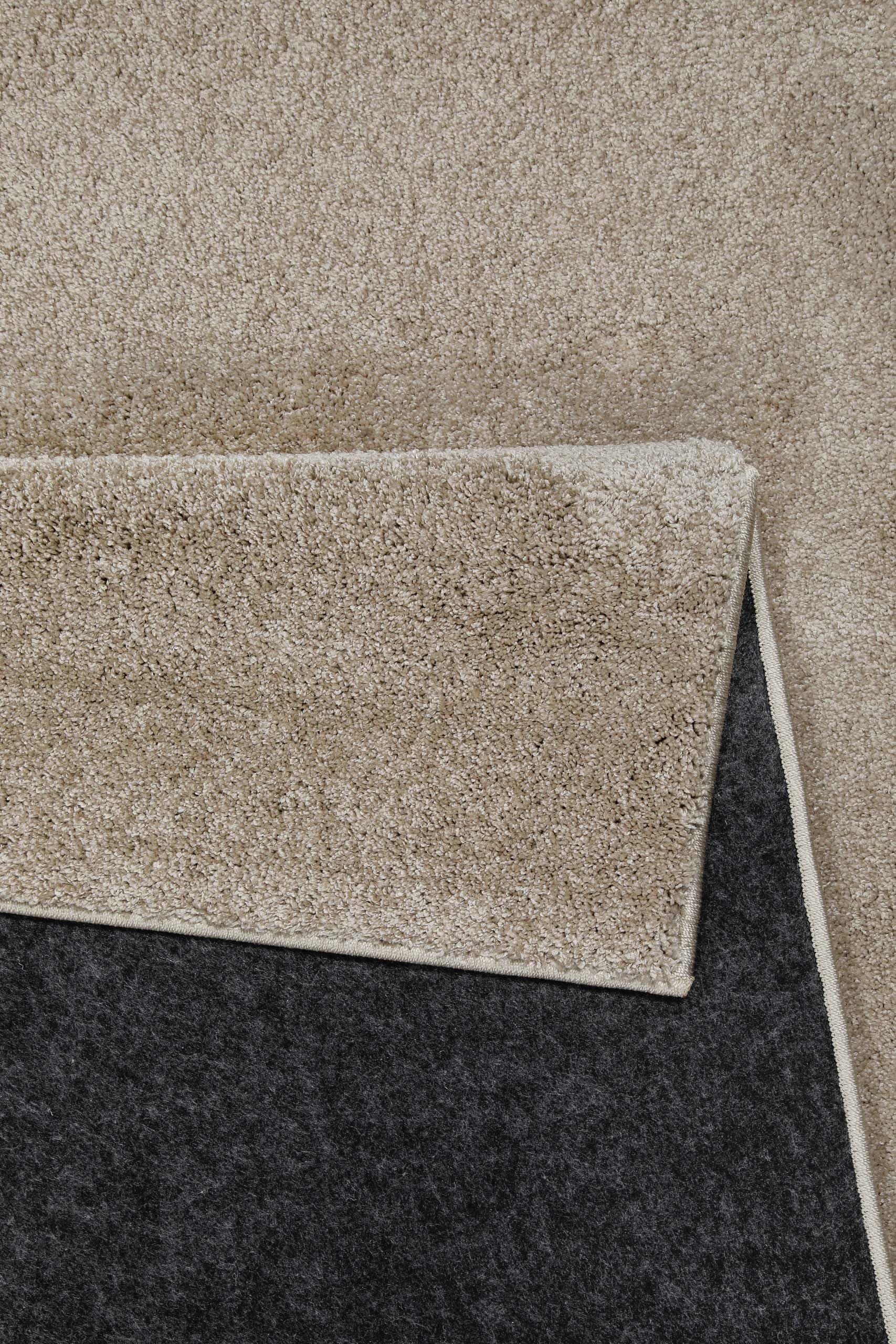 Wecon home Teppich »Wogh« quadratisch 25 mm Höhe Kurzflor, maschinell gewebt, robust, Wohn- & Schlafzimmer, einfarbig