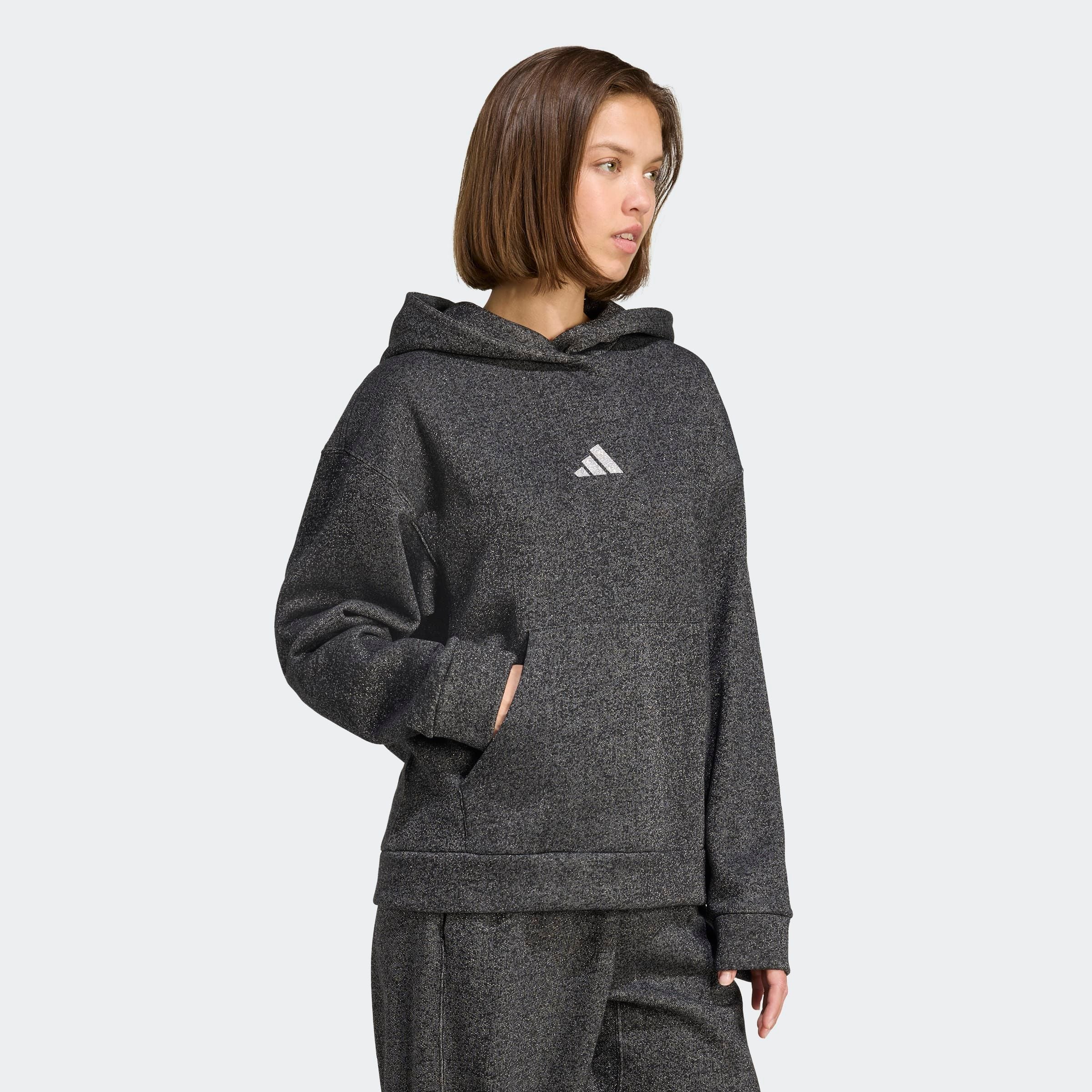 adidas Sportswear Kapuzensweatshirt »ALL SZN HOLIDAY GLITTER FLEECE LOOSE HOODIE«
