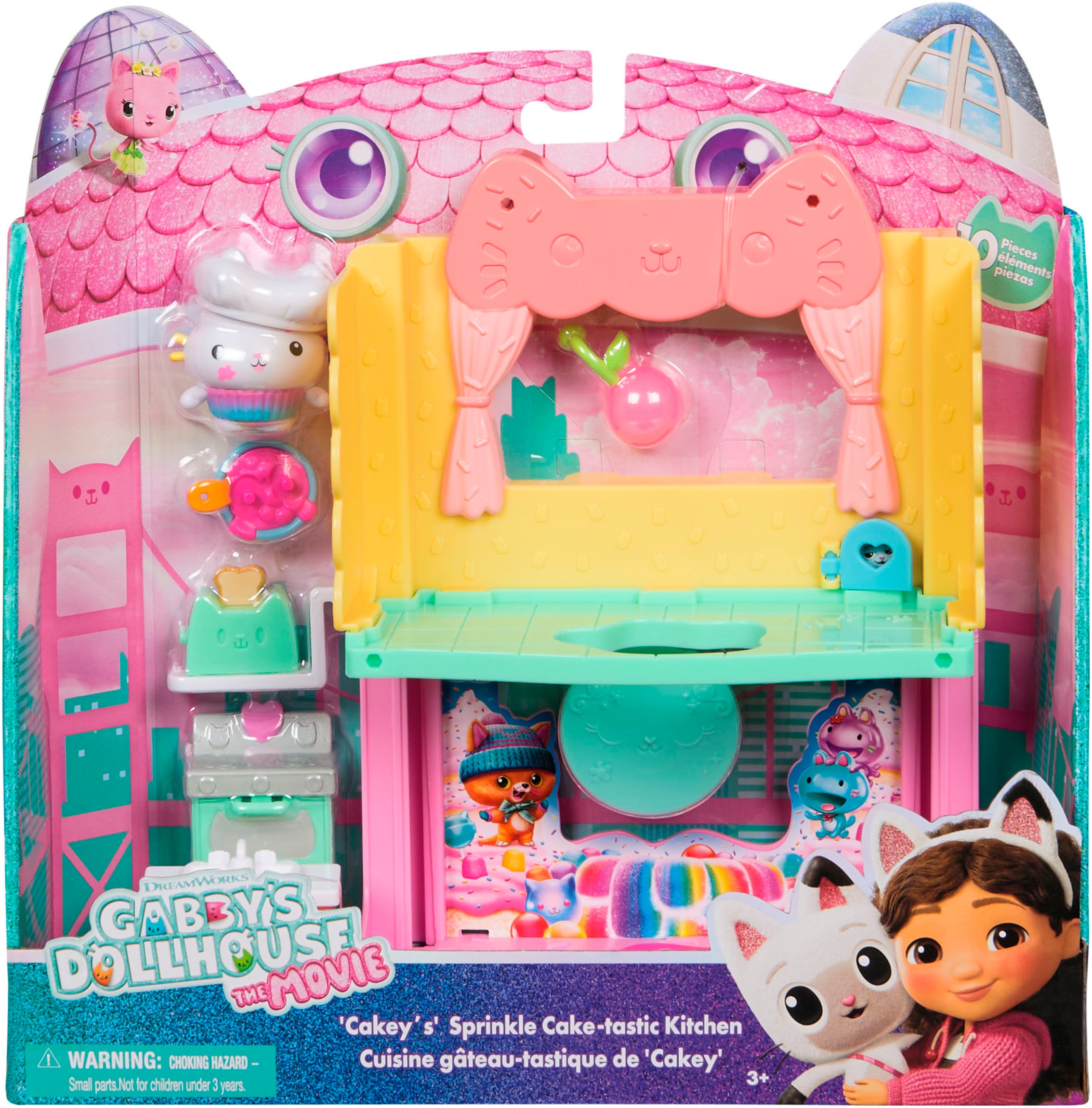 Spin Master Spielwelt »Gabby’s Dollhouse: Der Film – Portal Raum«, Cakeys zuckersüße Sprinkleküche"