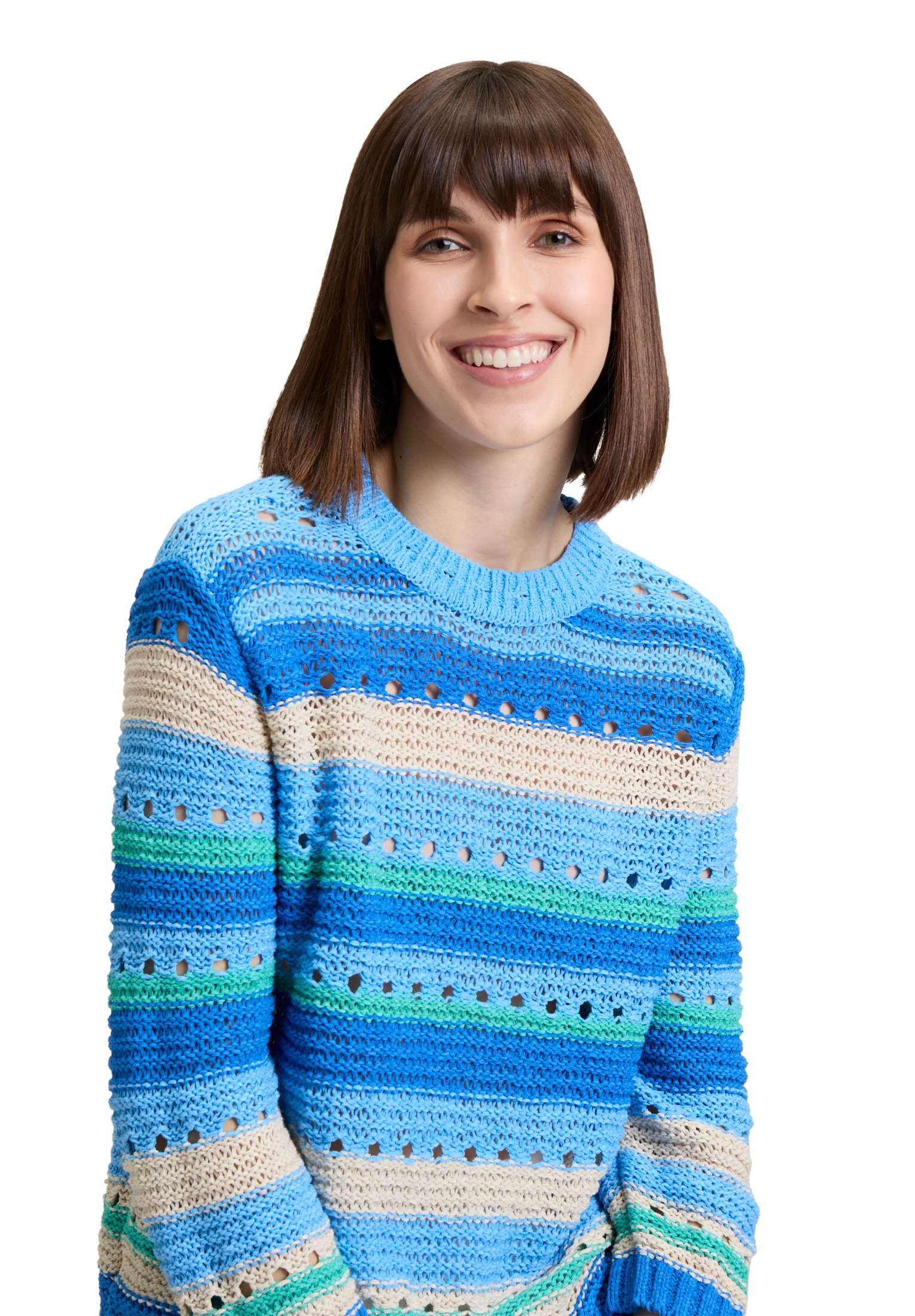 Betty Barclay Rundhalspullover »Grobstrick-Pullover mit Ringel«