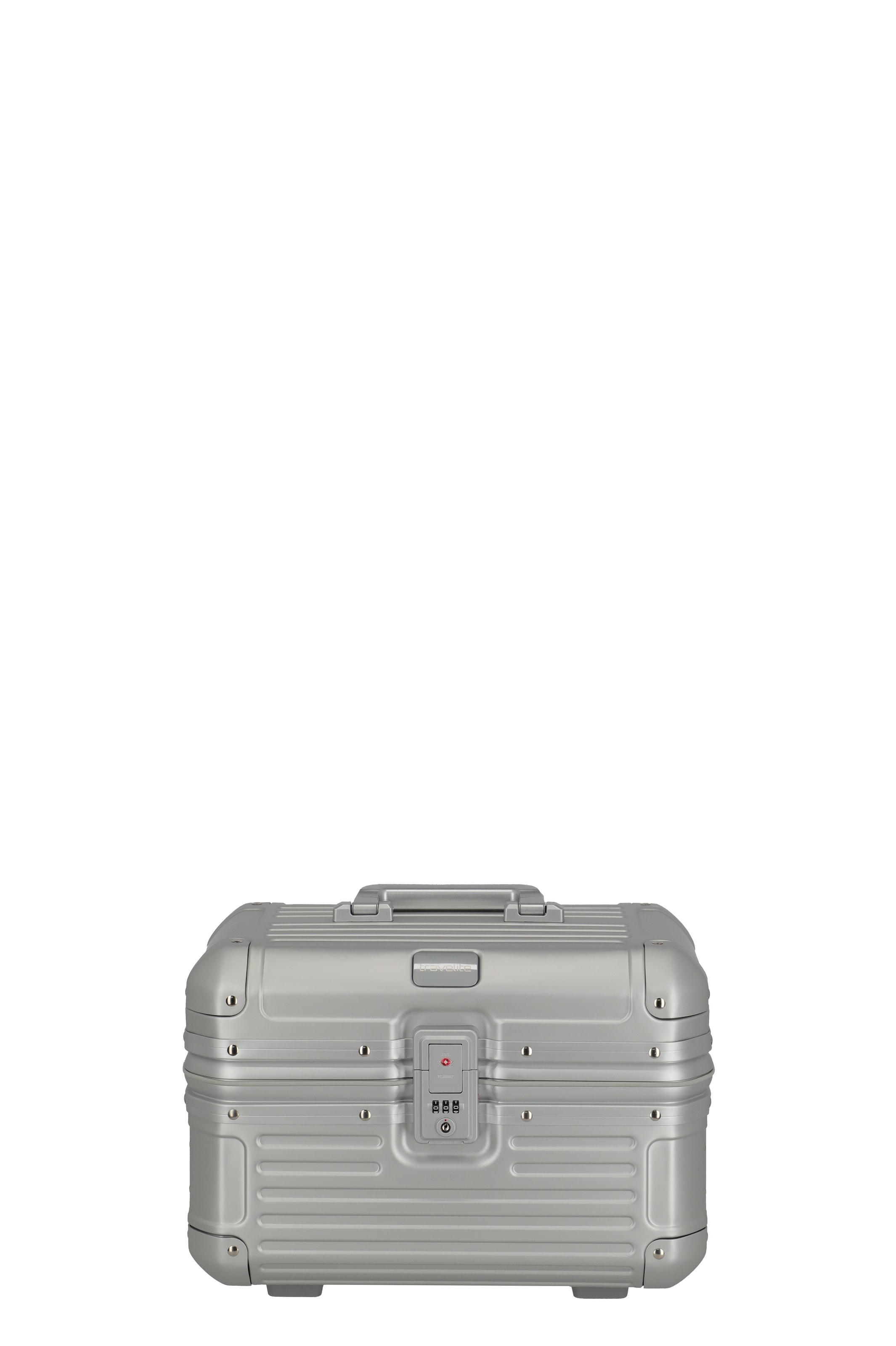 travelite Beautycase »NEXT Kosmetikkoffer Aluminium« Kosmetikkoffer mit herausnehmbarem Inlay und TSA-Schloss
