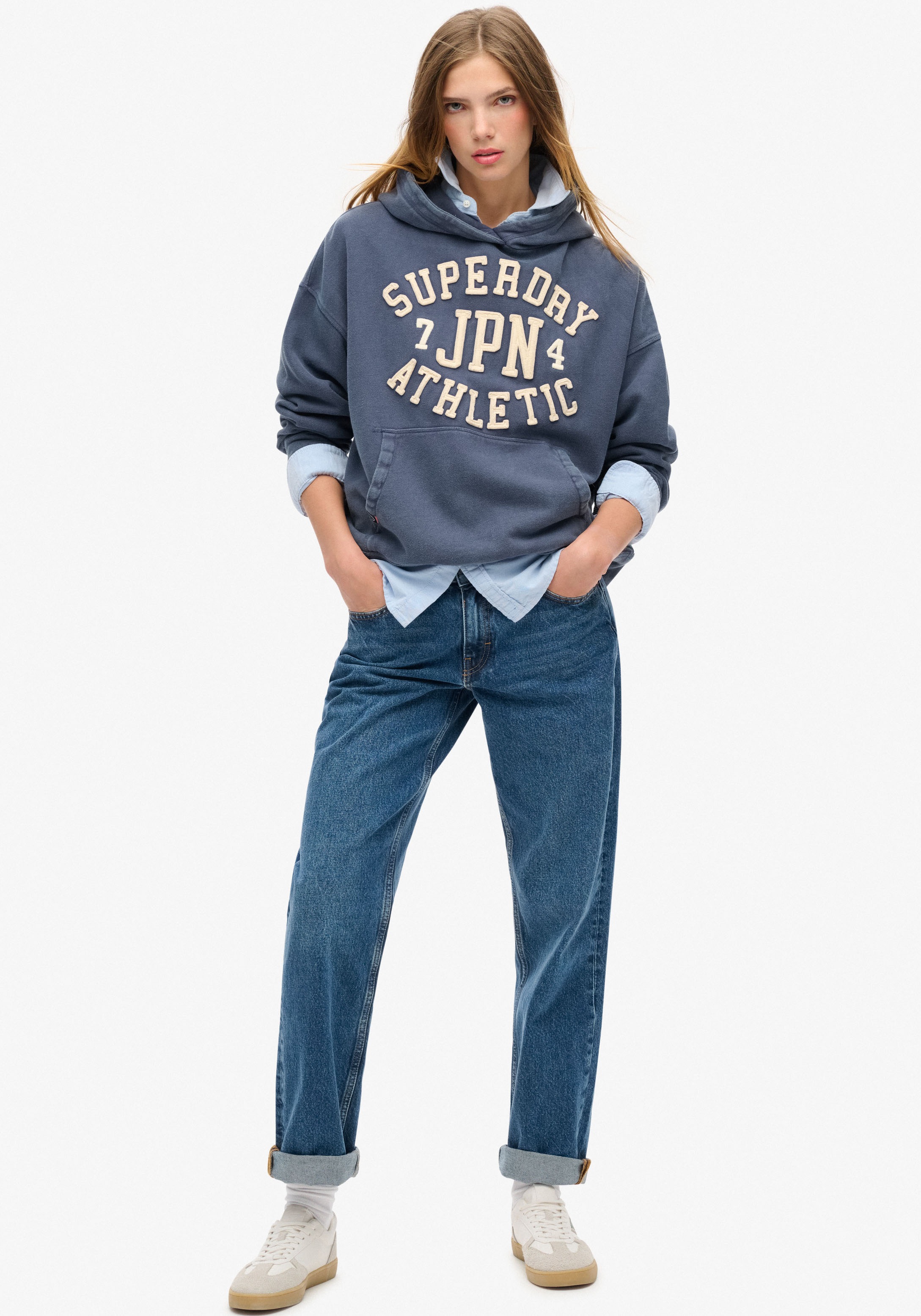 Superdry Kapuzensweatshirt »ATHLETIC APPLIQ OVERSIZE HOOD«