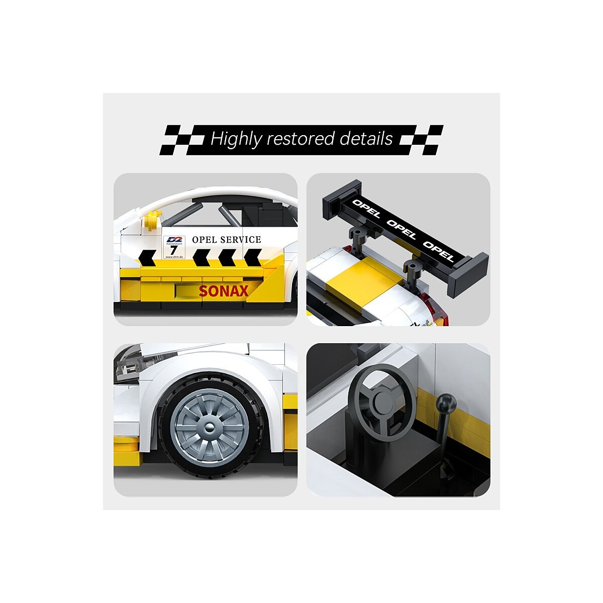 Jamara Konstruktions-Spielset »CaDA, Brick, Opel Astra V8 Coupe weiß (402922)« im Maßstab 1:24