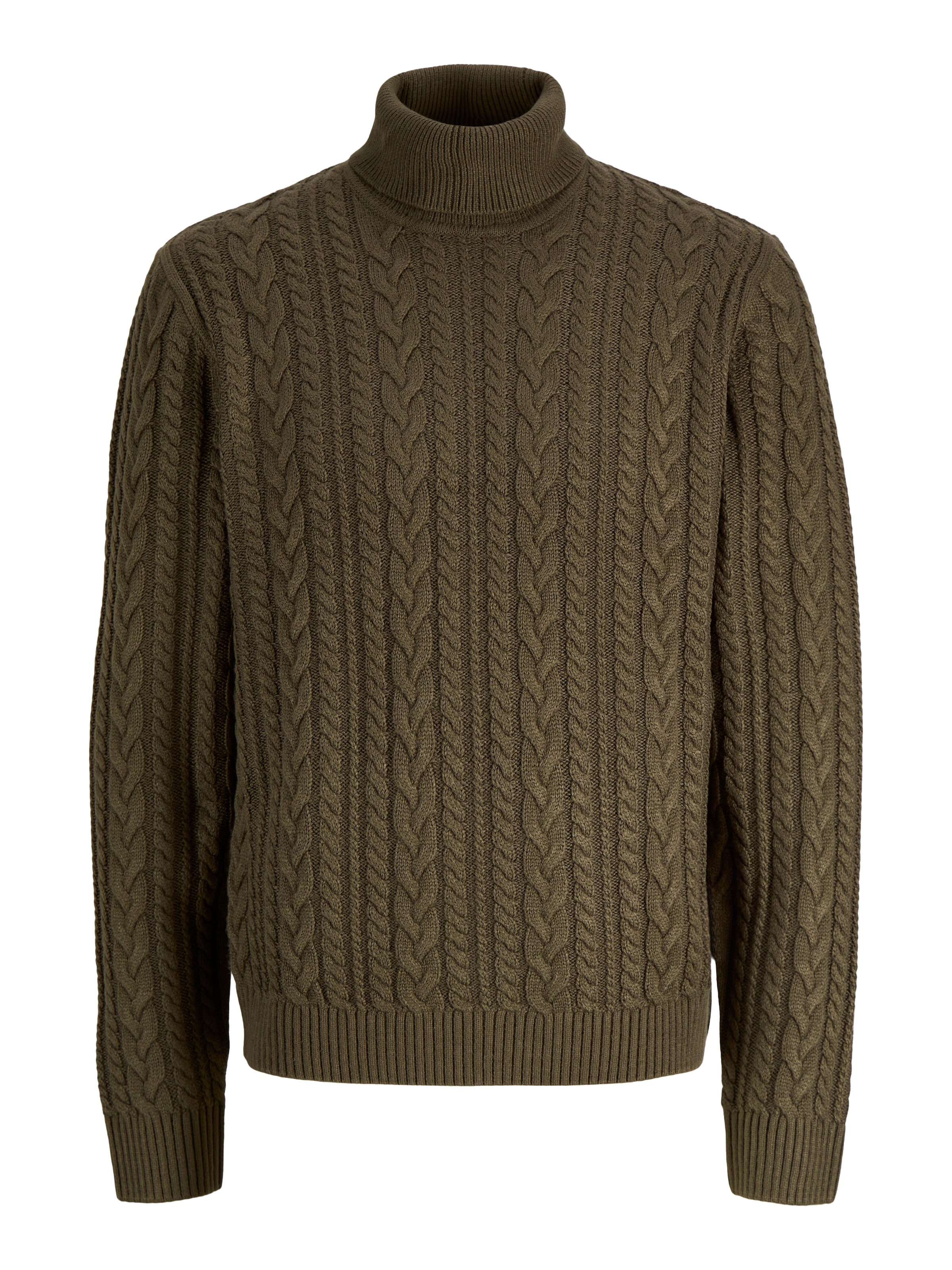 Jack & Jones Rollkragenpullover »JPRBLUCALLUM CABLE KNIT ROLL NECK« Materialmix, regular fit