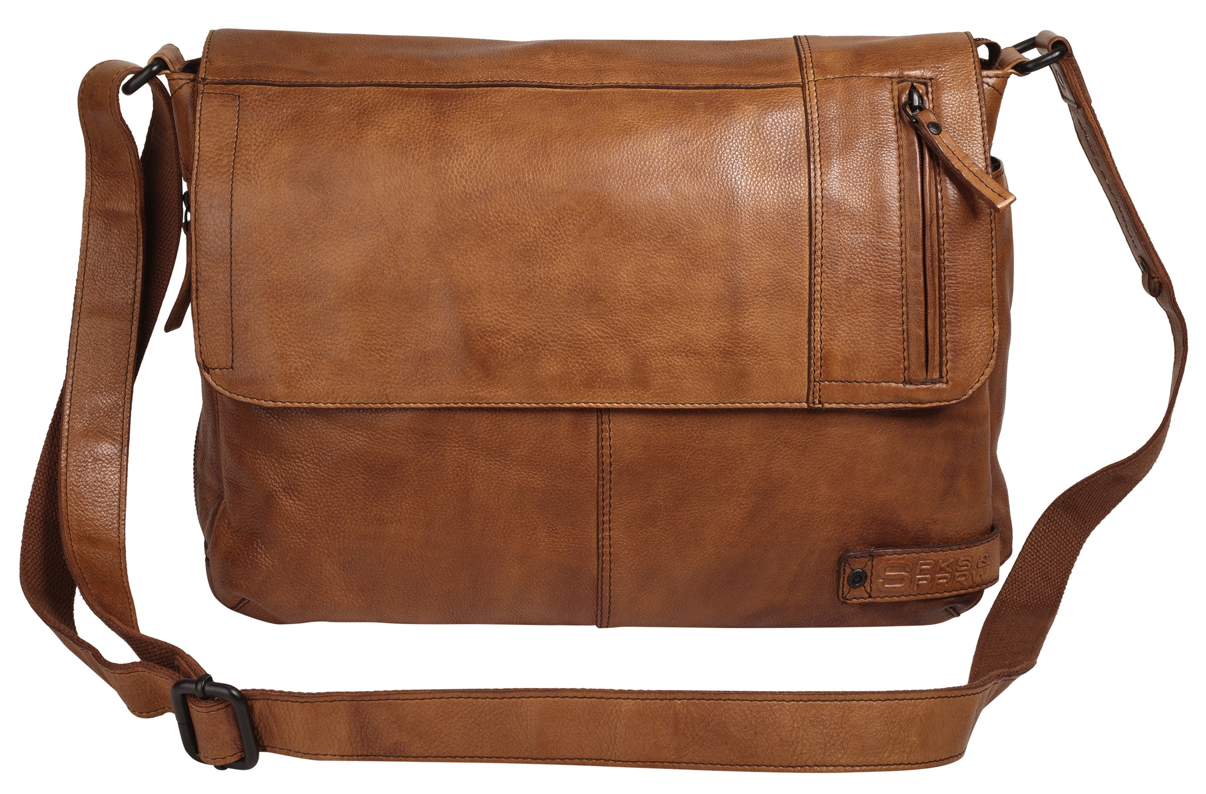 Spikes & Sparrow Messenger Bag, echt Leder