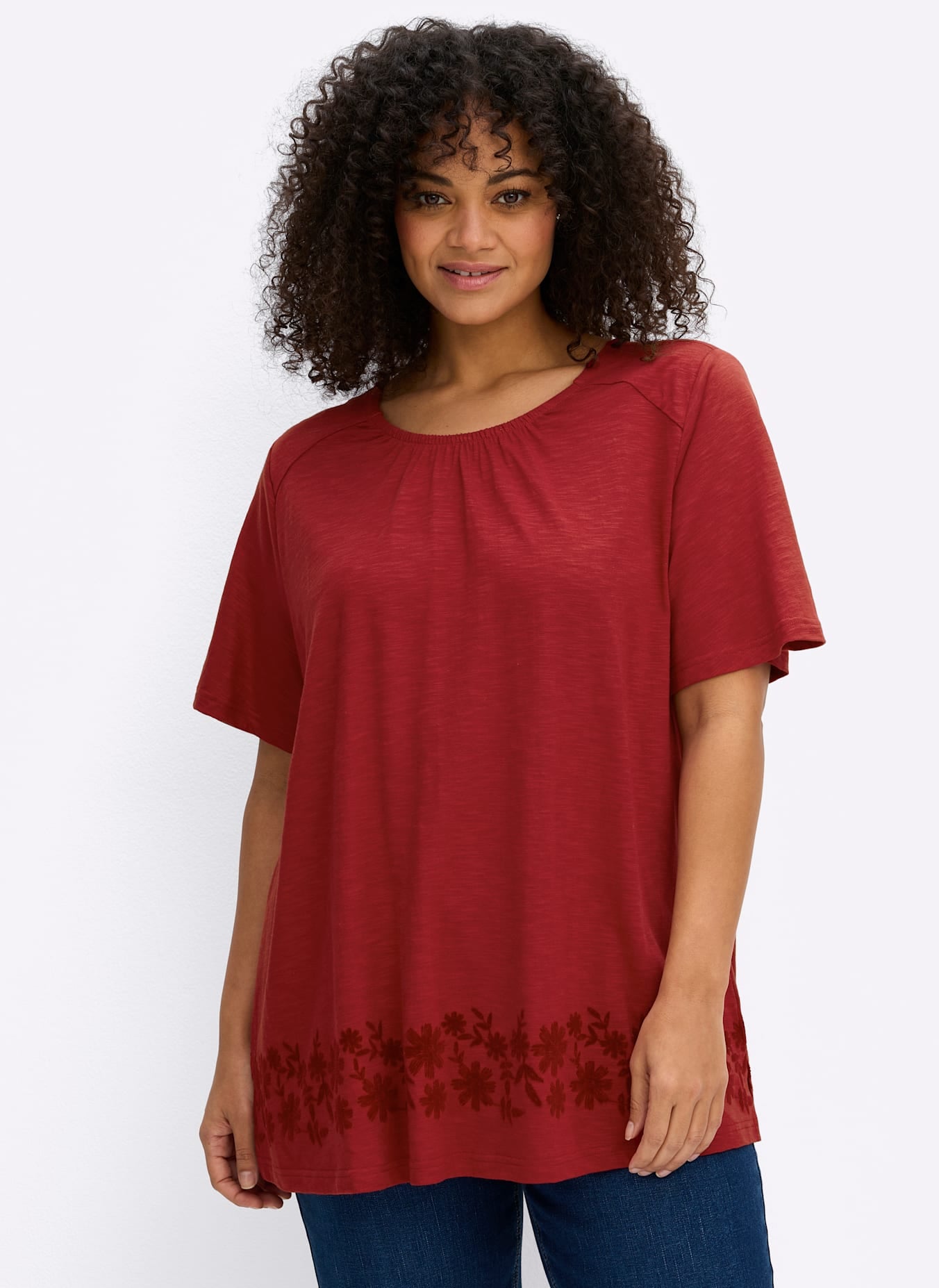 Sheego T-Shirt »Halbarmshirt« 1