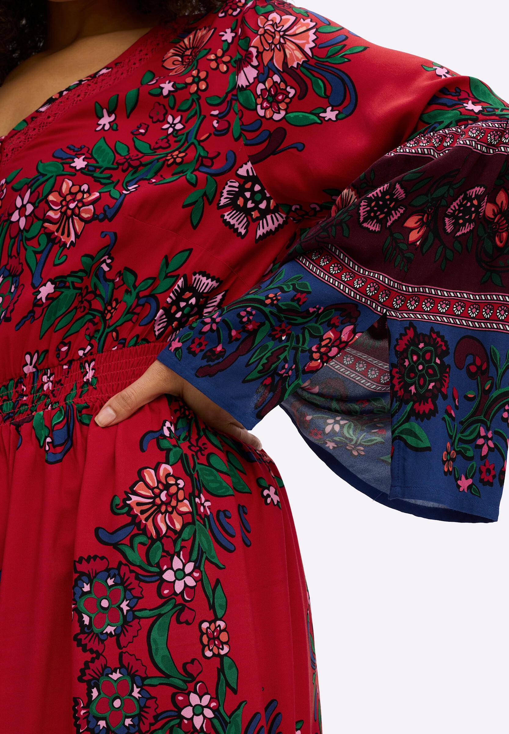 sheego by Joe Browns Maxikleid »Kleid Maxikleid im Boho-Stil« Ohne Tasche