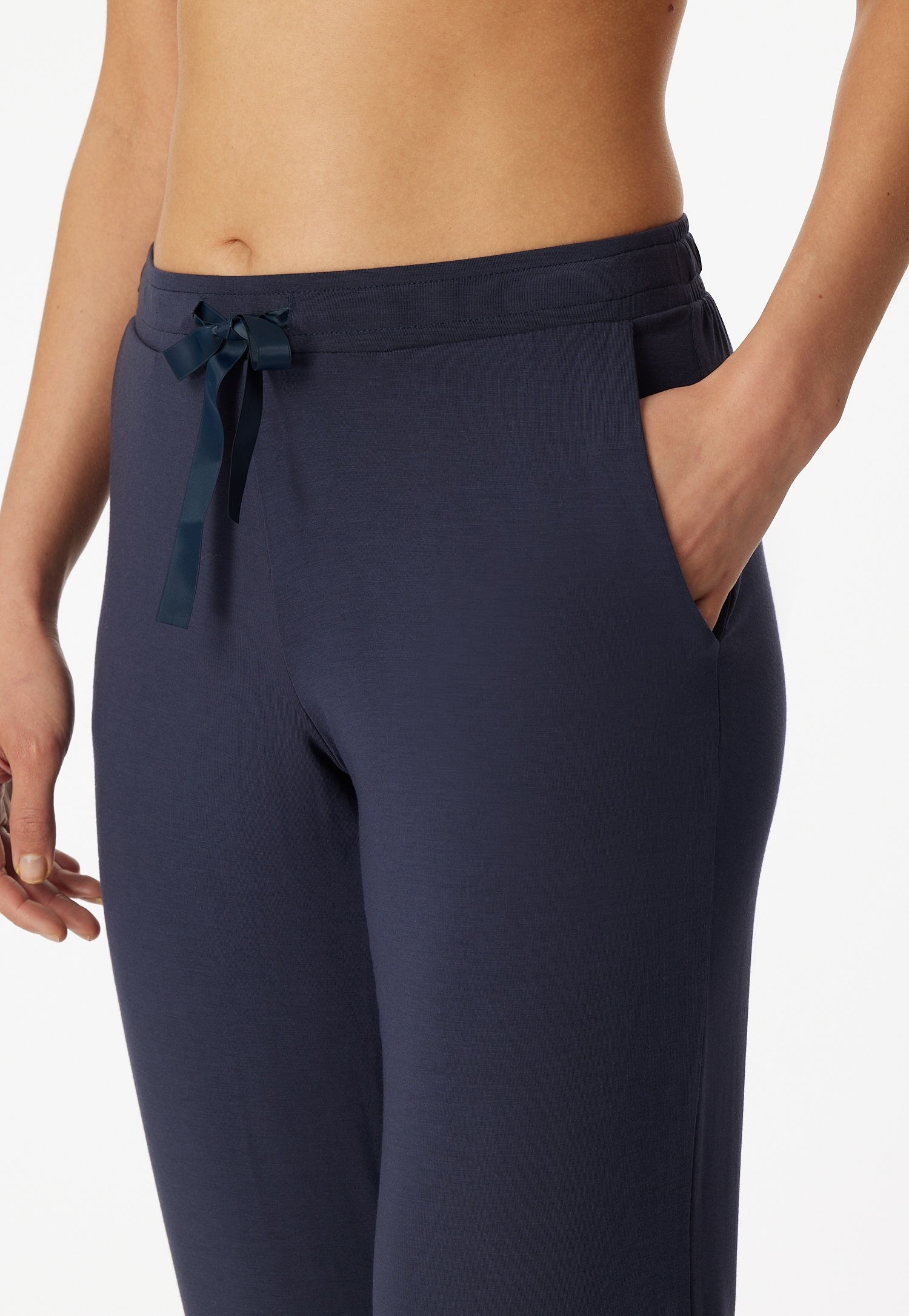 Schiesser Pyjamahose »Mix + Relax«  Single Jersey Qualität, bequem, Satin-Bindeband
