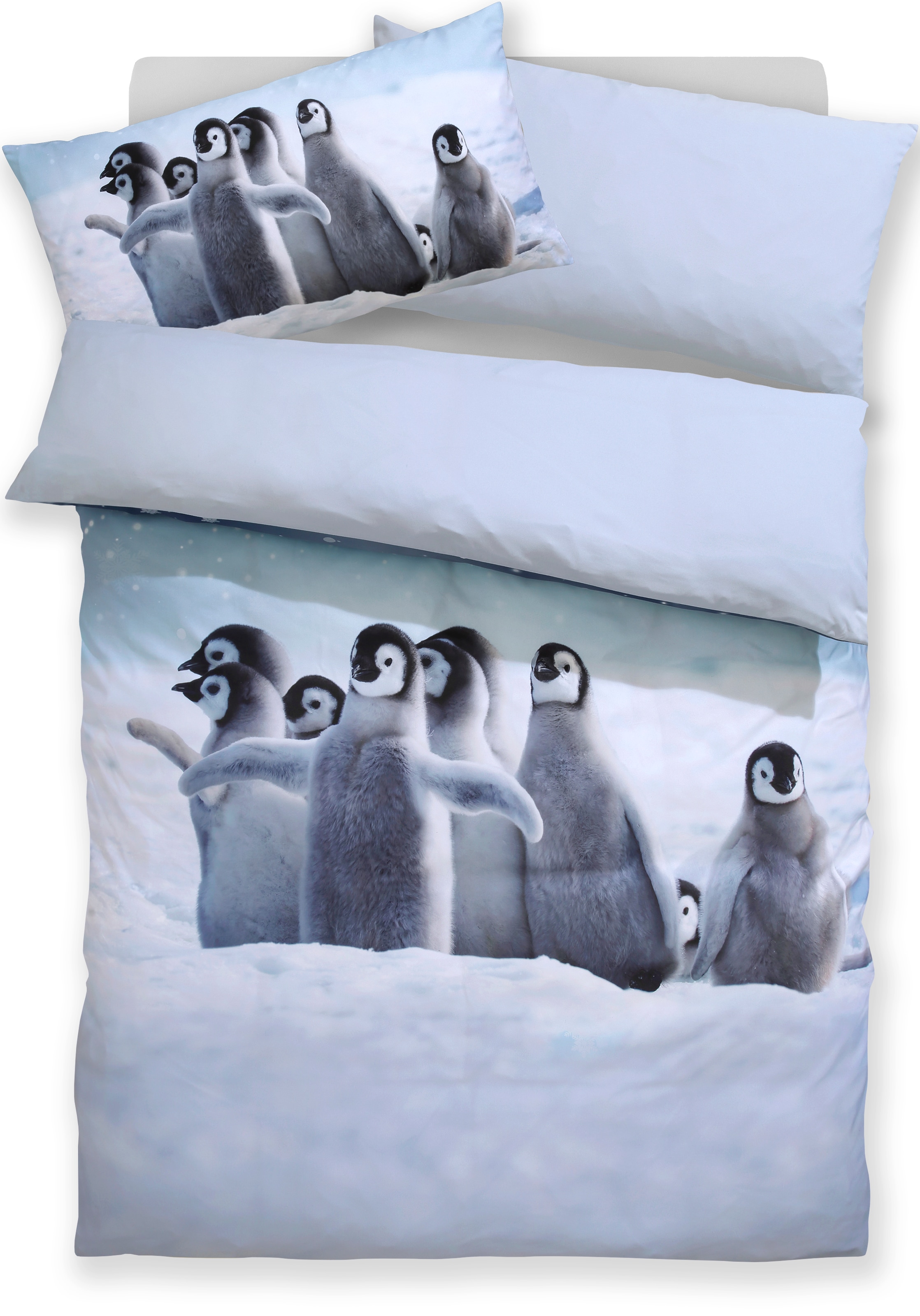 OTTO home Bettwäsche »Lyki«, ab Größe 135x200 cm, 100% Polyester, Katze, Pferd, Löwe, Pinguin