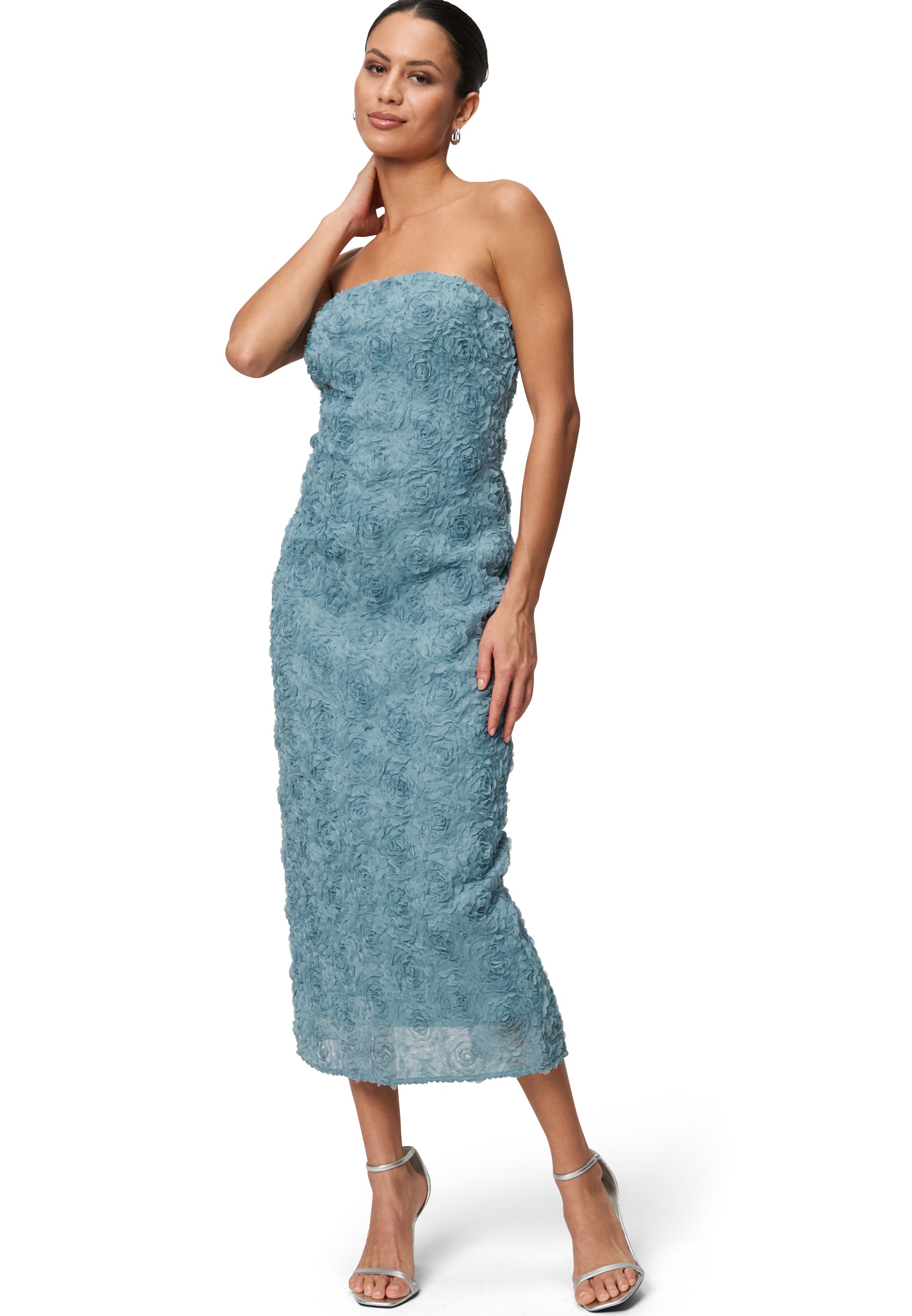 Zero Abendkleid »Abendkleid mit 3D Blumen«