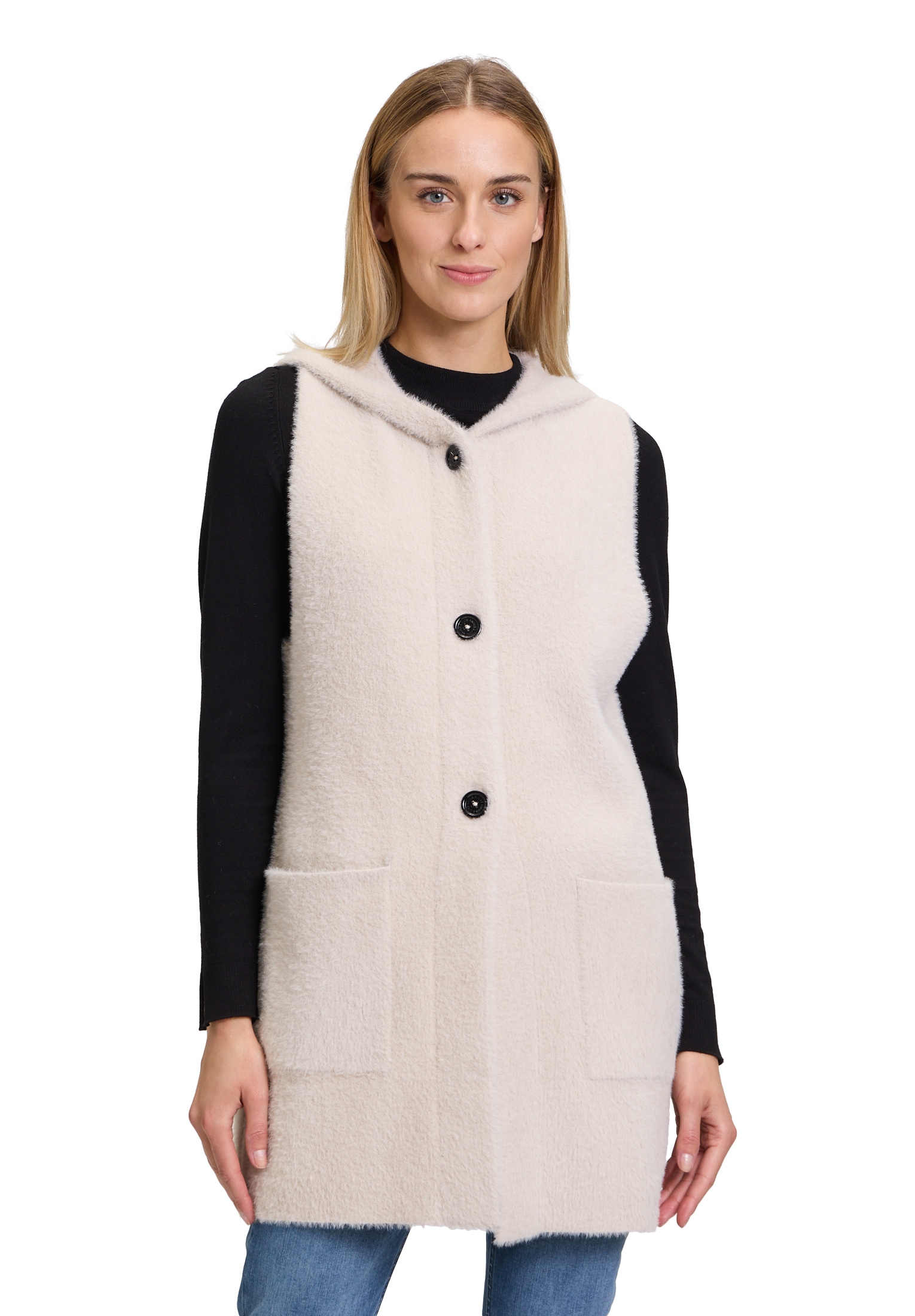 Amber & June Strickjacke »Strickweste mit Kapuze«