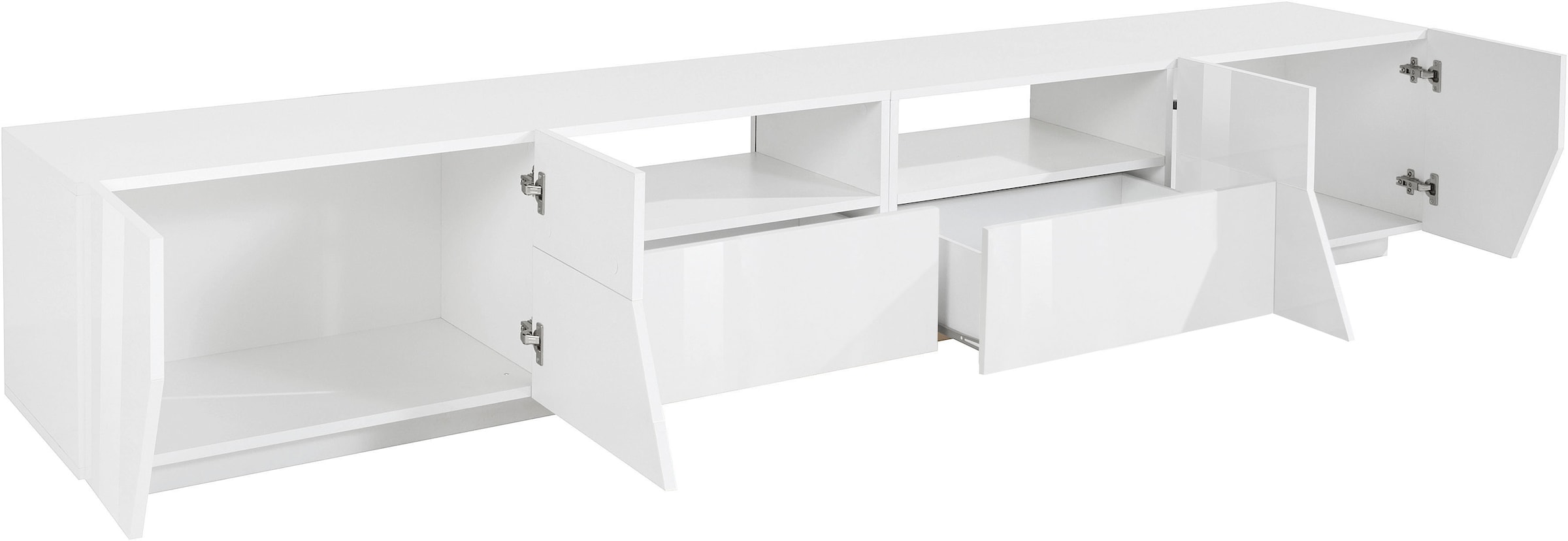 INOSIGN Lowboard »ALIEN- TV-Board, mit 4 Türen, 2 Schubladen und 2 offenen Fächern«, TV-Kommode Breite ca. 260 cm "Made in Italy"